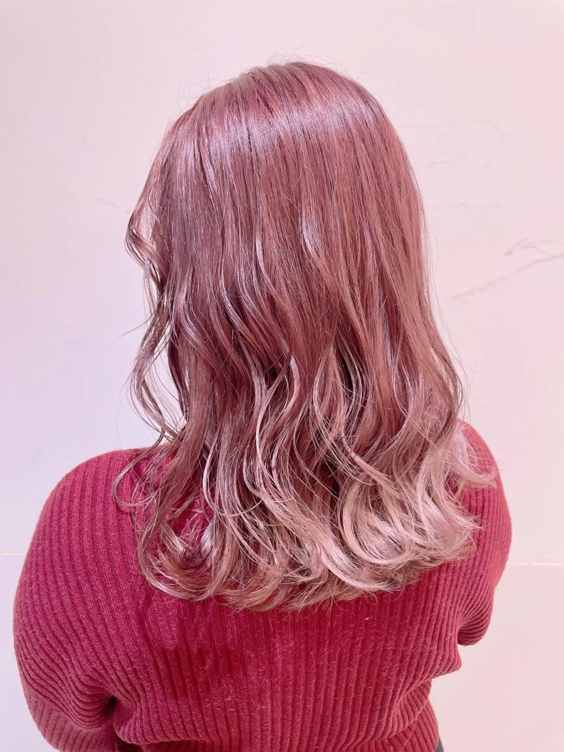 ミディアム カラー ブリーチ ピンクカラー ヘアカラー トリートメント 🦖鶴岡香純🦖 産休中のヘアスタイル