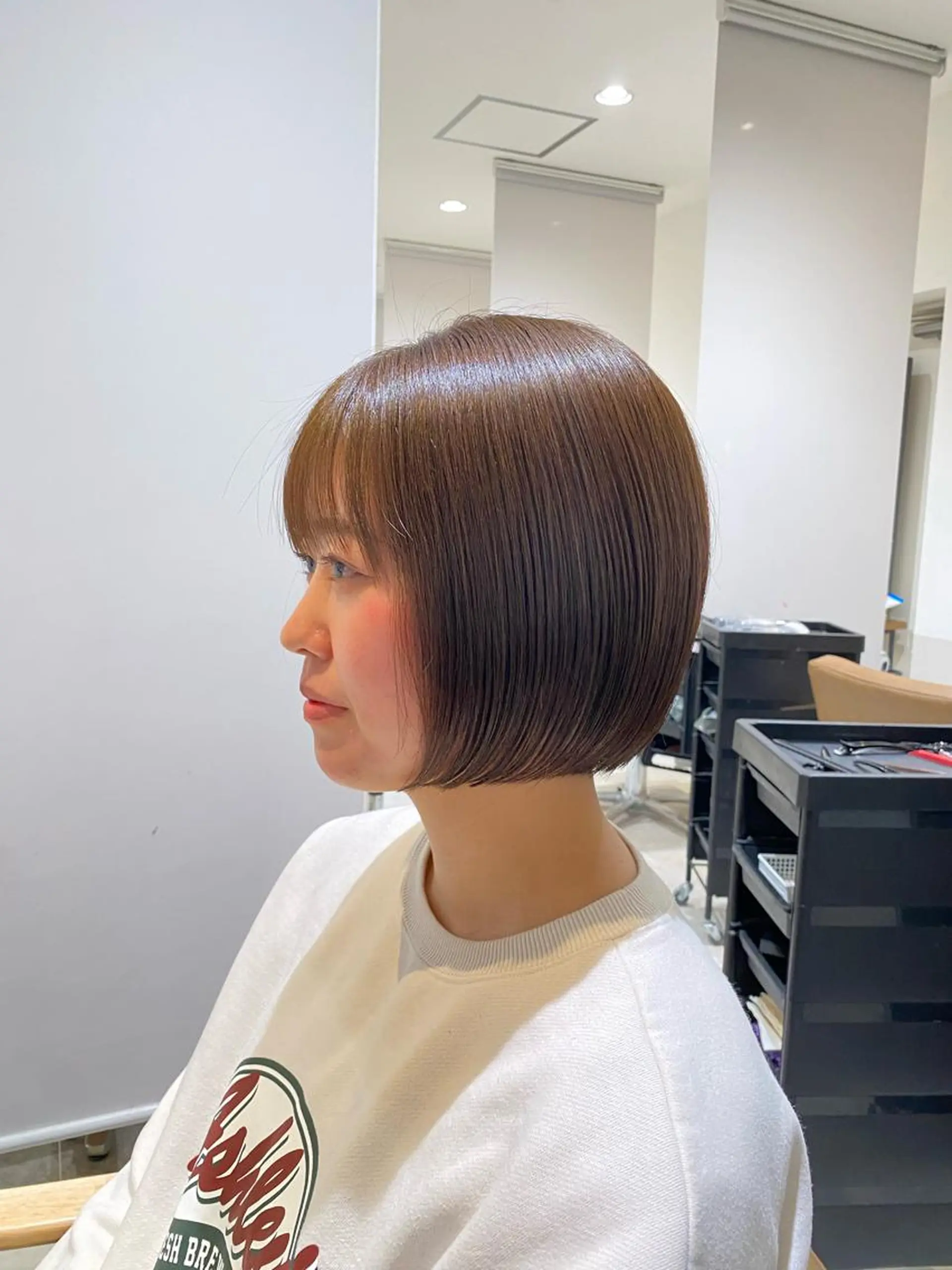 ミディアム カラー ボブ カット ヘアカラー 縮毛矯正 トリートメント クロスパーマ🥇韓国 ヘア🇰🇷濵田航希のヘアスタイル