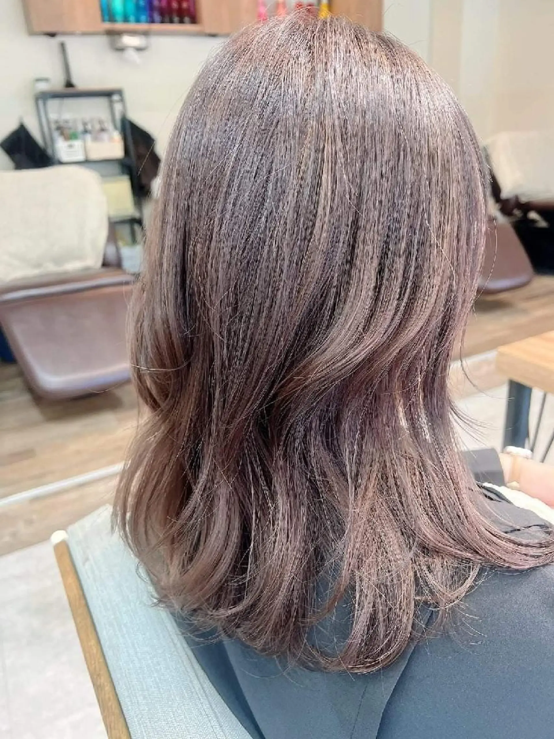 ミディアム 韓国風ヘア レイヤーカット 北村 恵美のヘアスタイル