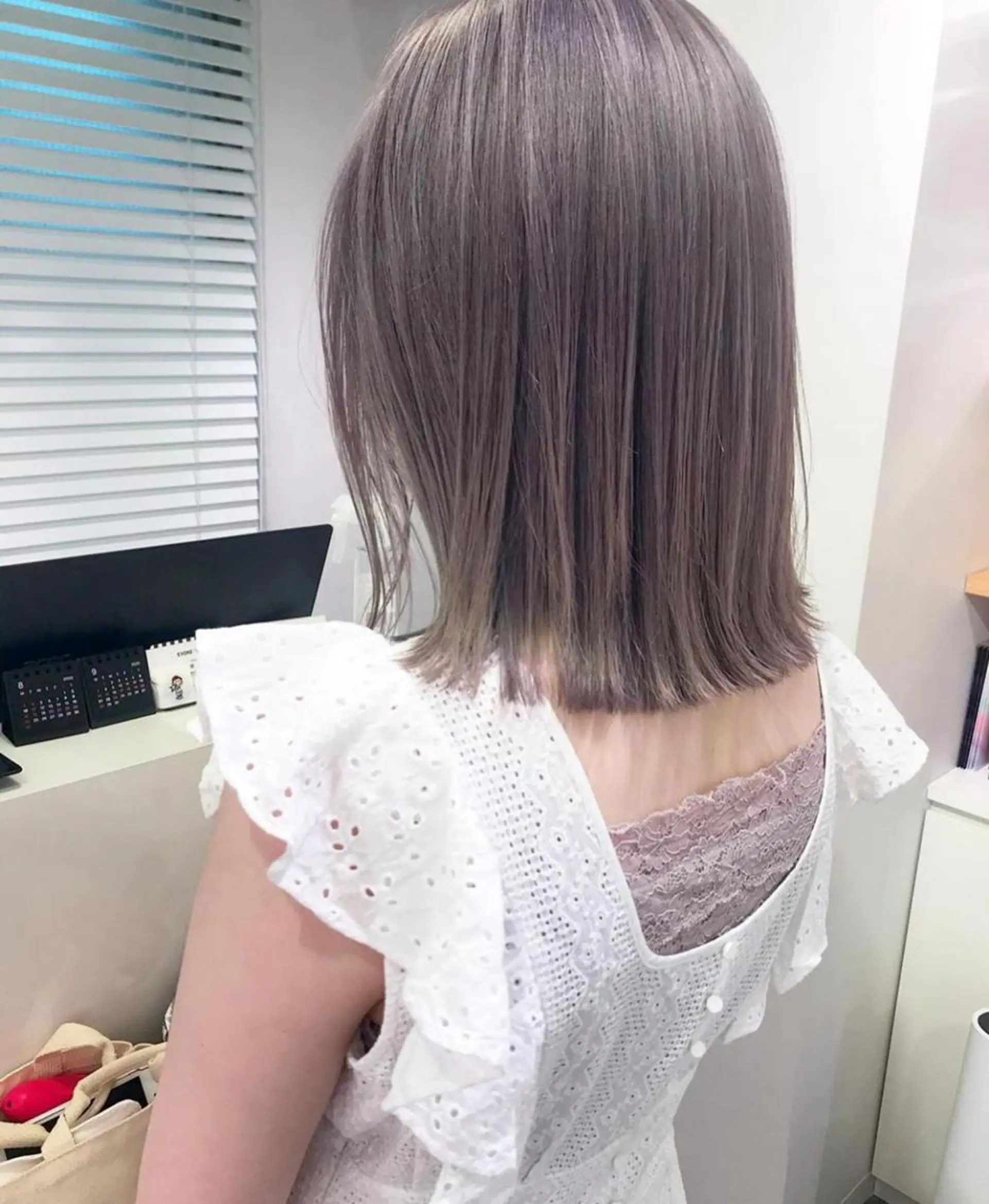 ミディアム カラー ヘアアレンジ グラデーションカラー グレージュ ハイライトカラー ラベンダーカラー ラベンダーグレージュ 韓国/髪質改善💘 櫻井かれんのヘアスタイル