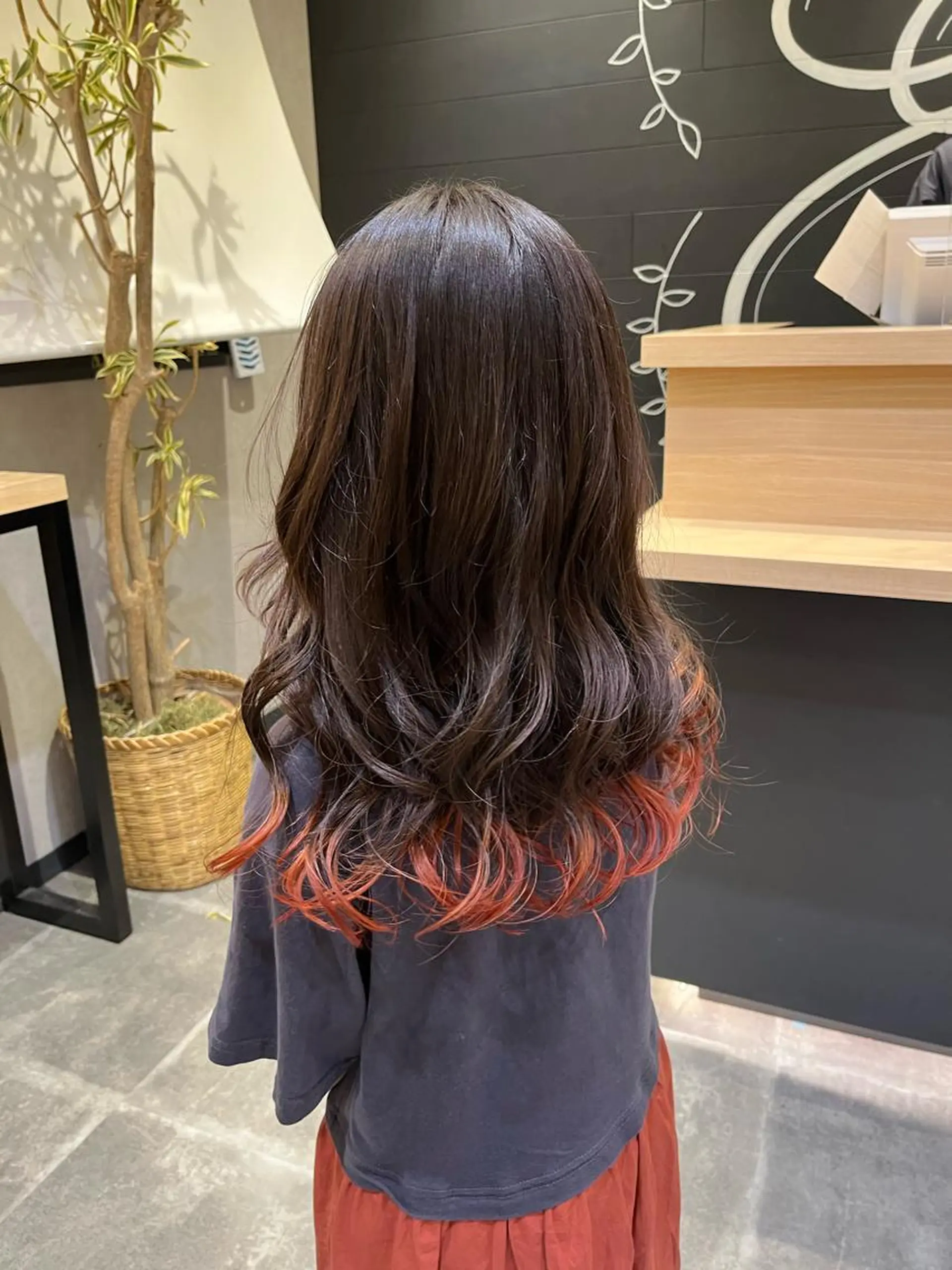 セミロング カラー ブリーチ 学生 名古屋／デザイン／ ブリーチ/松井亮磨のヘアスタイル