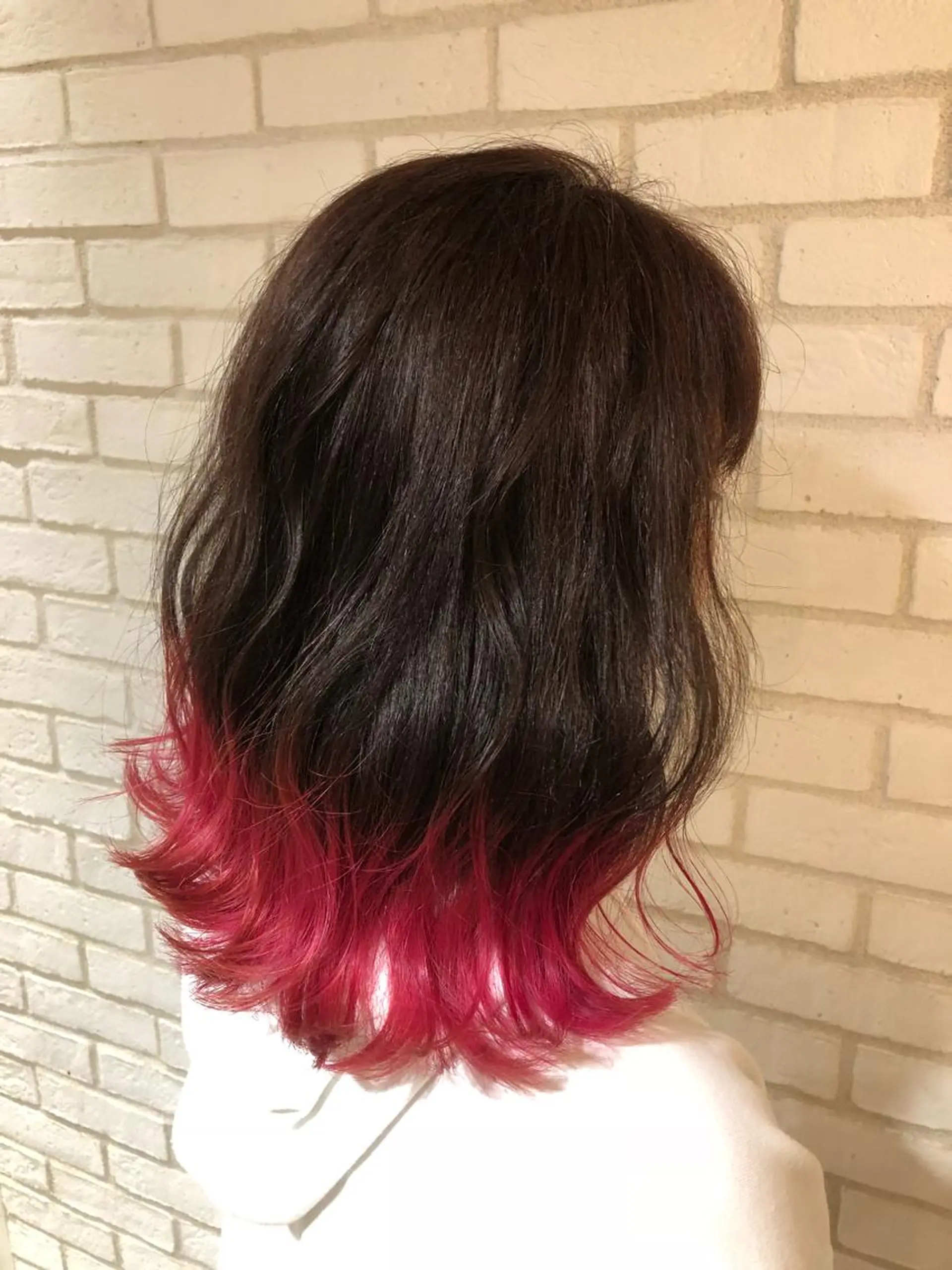 ミディアム カラー パーマ ヘアアレンジ メンズ キッズ ネイル マツエク・マツパ グラデーションカラー ピンクカラー カラーマツエク グラデーション ピンク 新宿/髪質改善/ 美髪矯正✨浅江通友のヘアスタイル