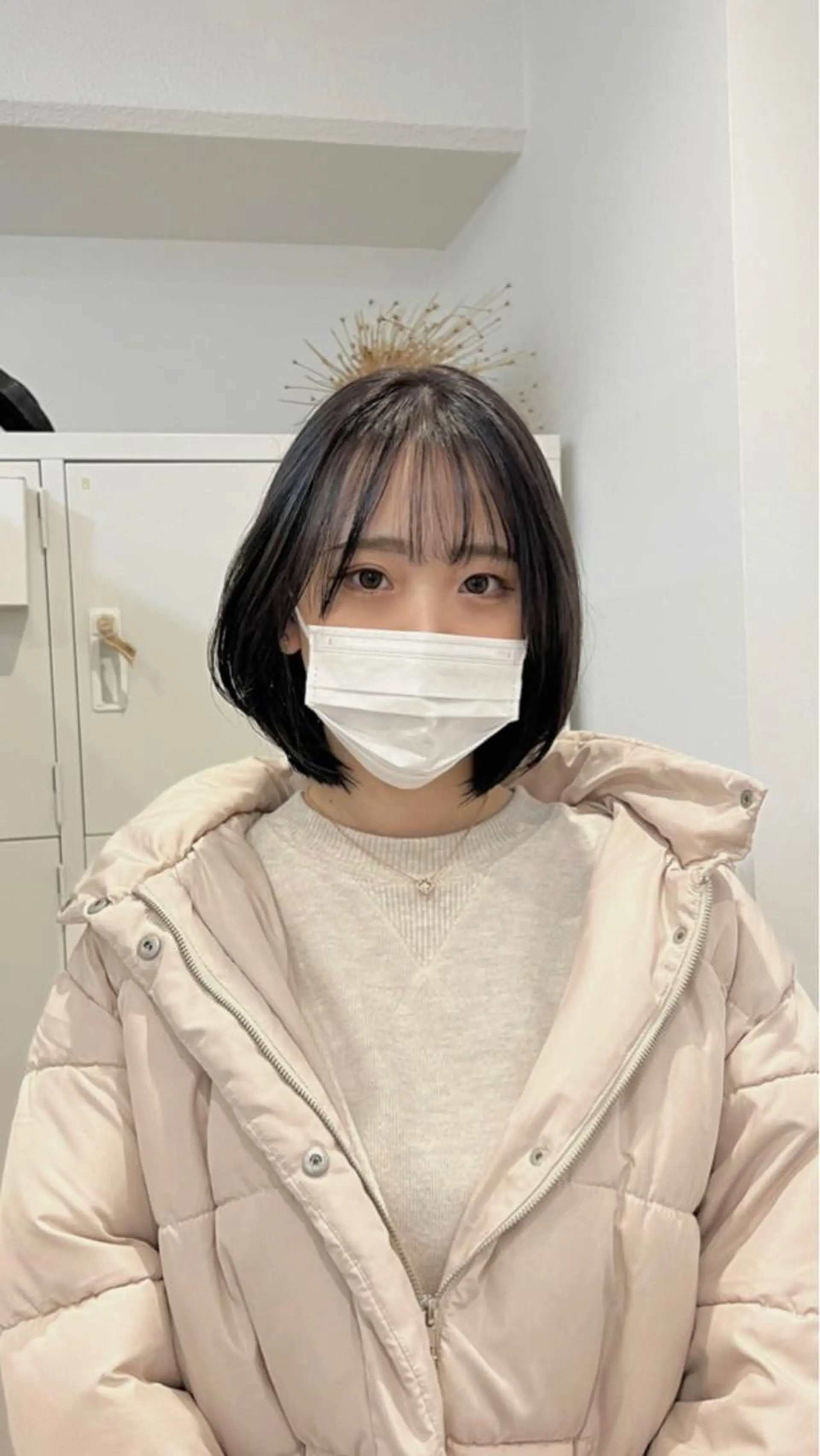 ミディアム カラー レイヤーカット ボブパーマNo.1のヘアスタイル