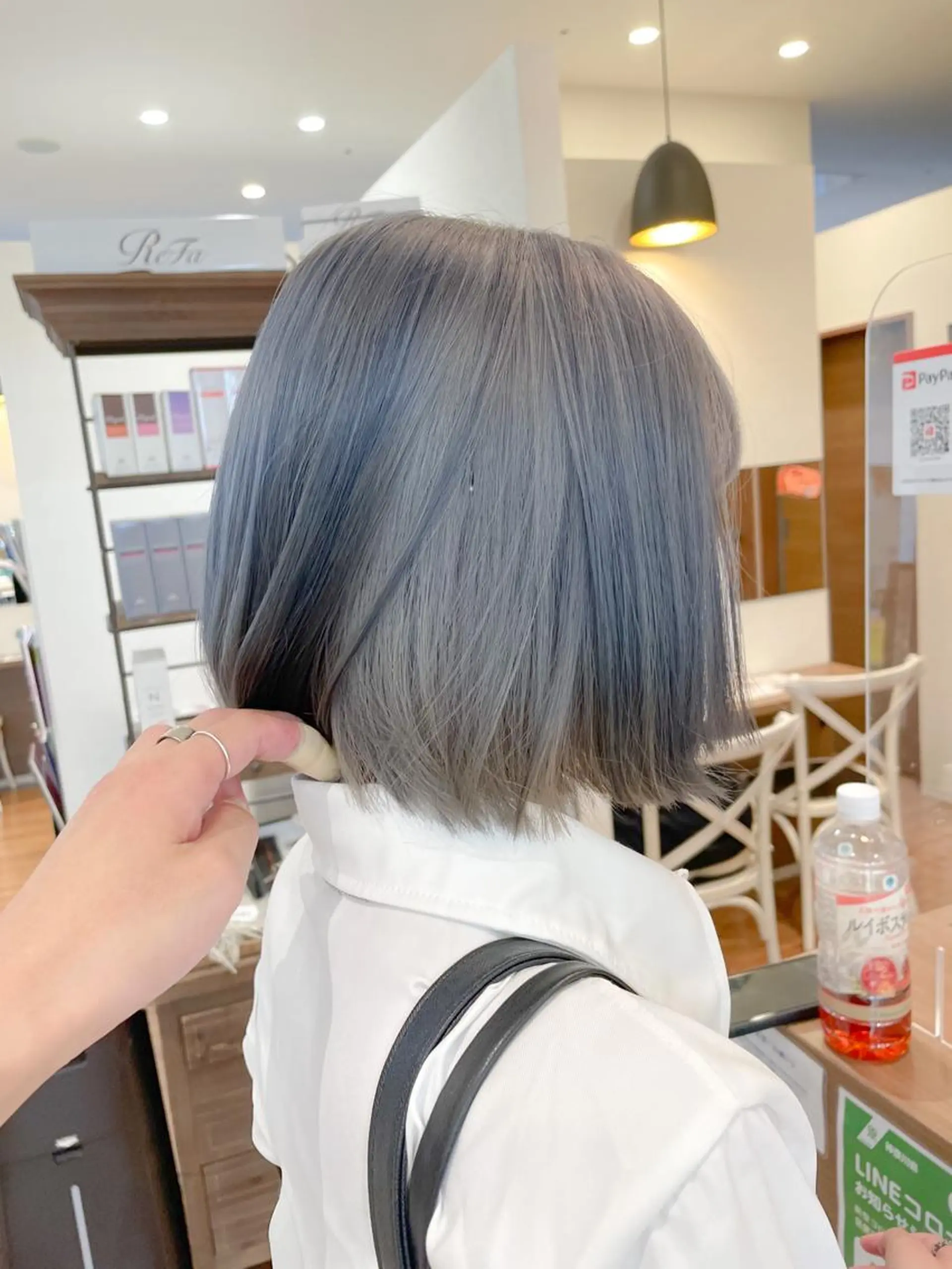 ショート カラー ブルーカラー シルバー 髪質改善/ブリーチ 田代 龍我のヘアスタイル