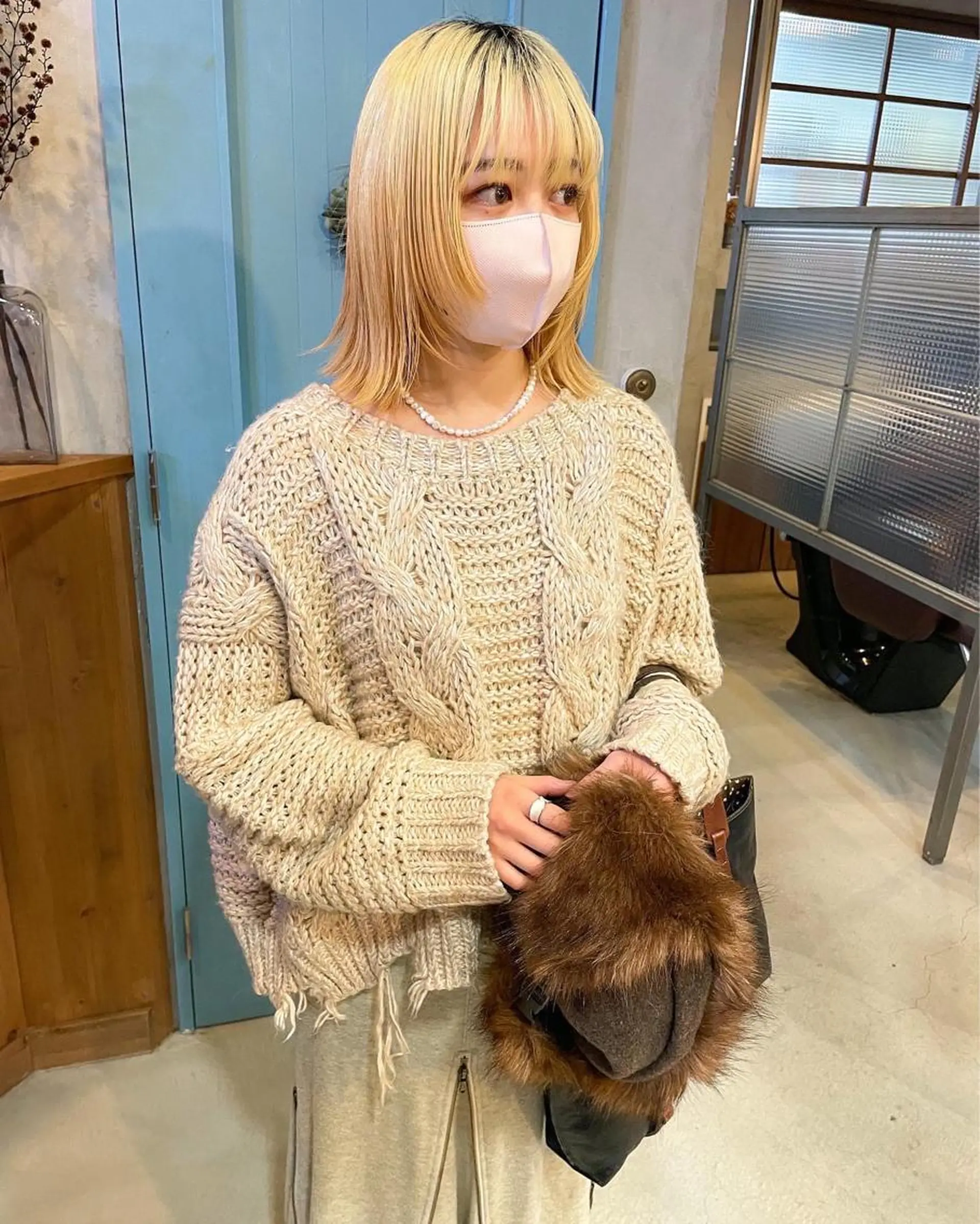 ミディアム カラー Musee plume所属・荻野七菜子 ボブのヘアスタイル