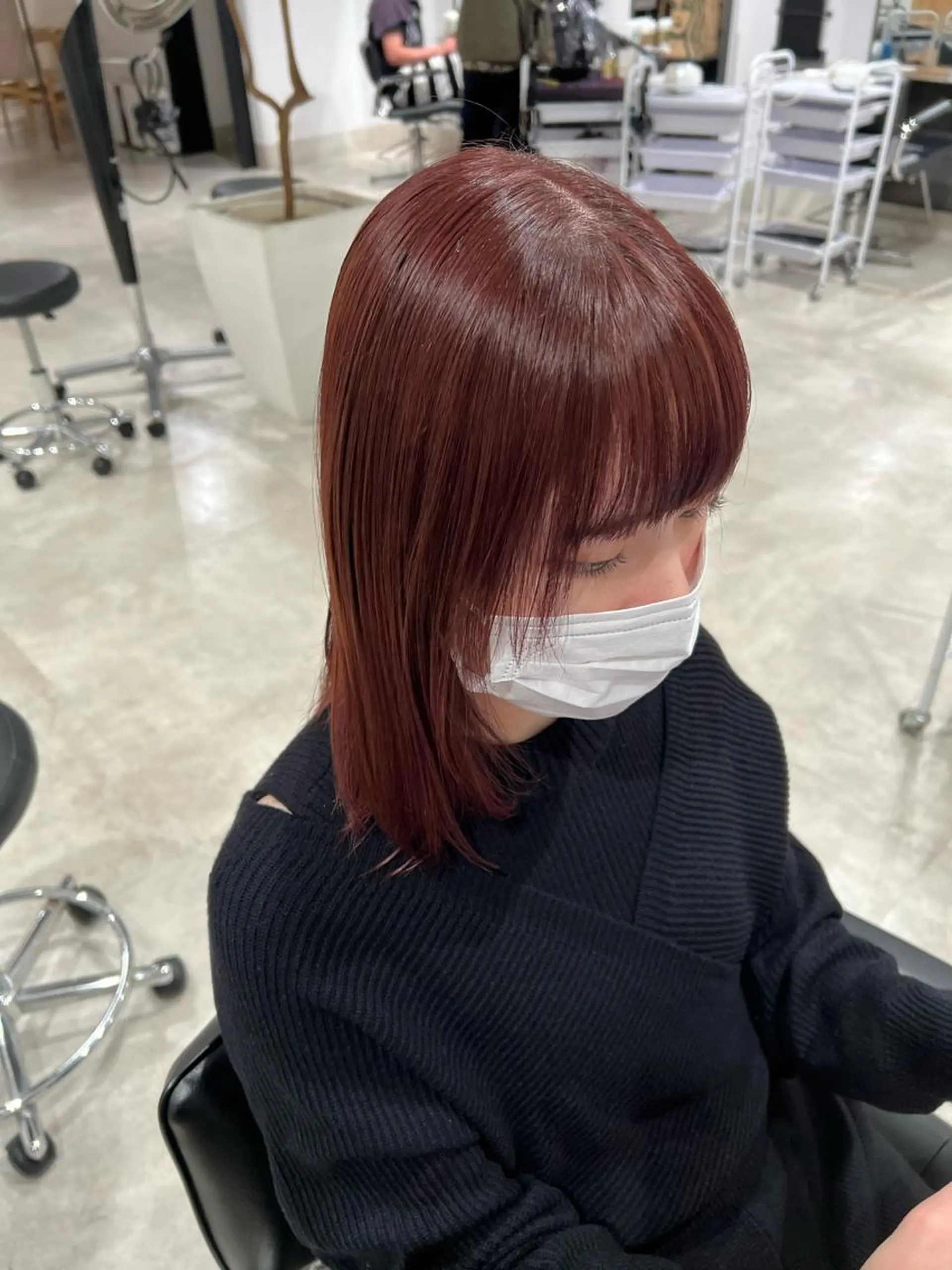 ミディアム ヘアカラー 縮毛矯正 トリートメント GO TO DAY 渋谷モディ店所属・艶髪 mayuka💖のヘアスタイル