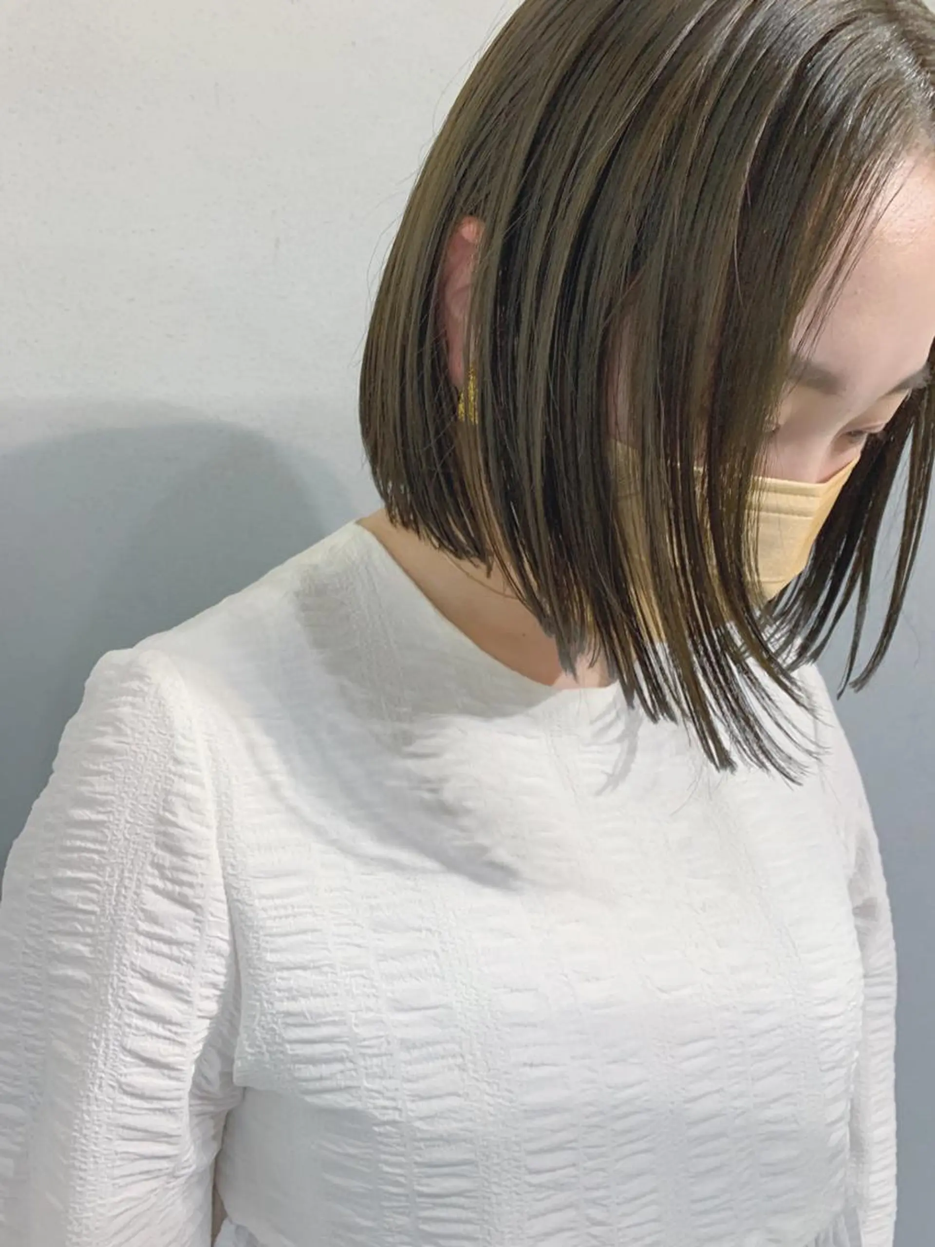 ショート カラー ボブパーマコテ巻き風 パーマNo1深江秀平のヘアスタイル