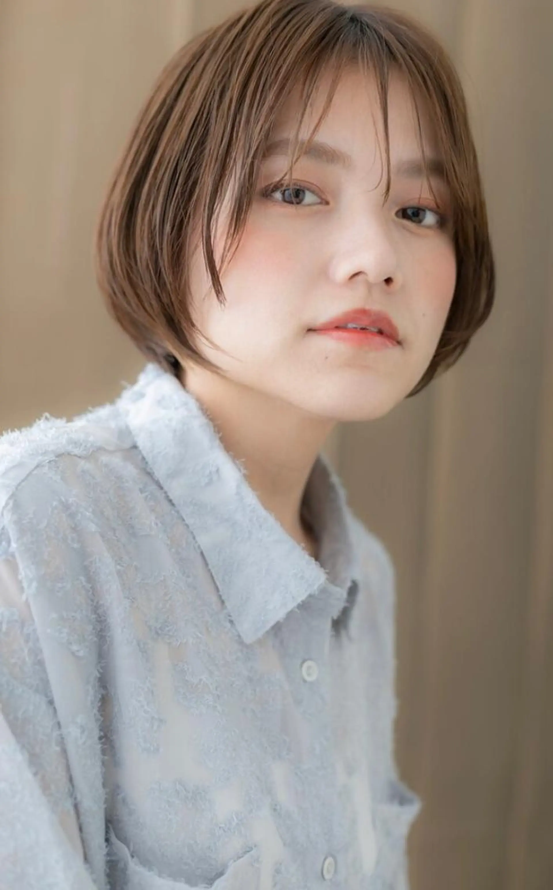 ショート カラー パーマ ボブ 似合わせ✨透明感🫧 佐藤優斗のヘアスタイル