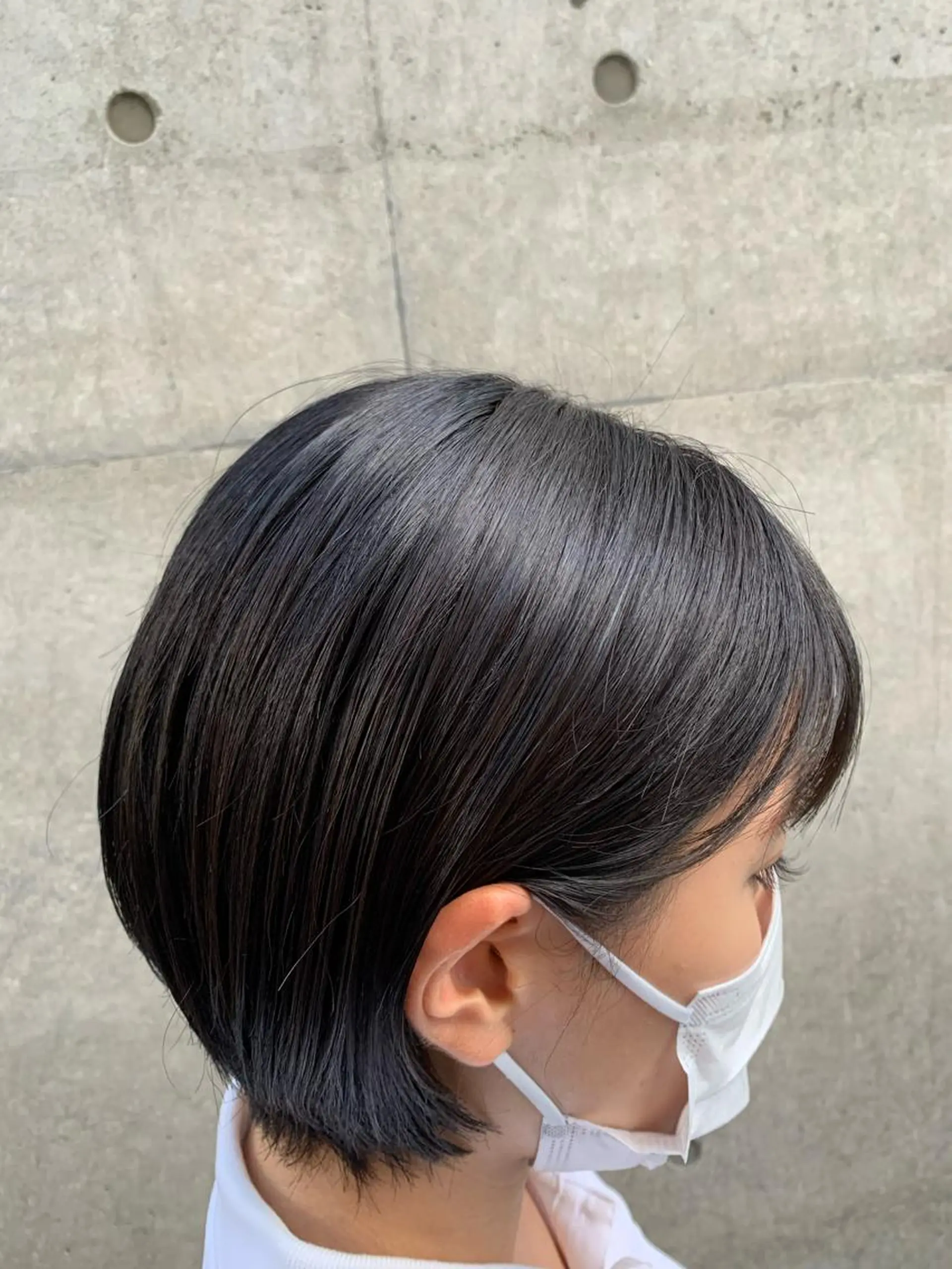 ショート カラー 黒髪 ブルーカラー ブルーブラック 大阪メンズパーマ /スパイキー/らいのヘアスタイル