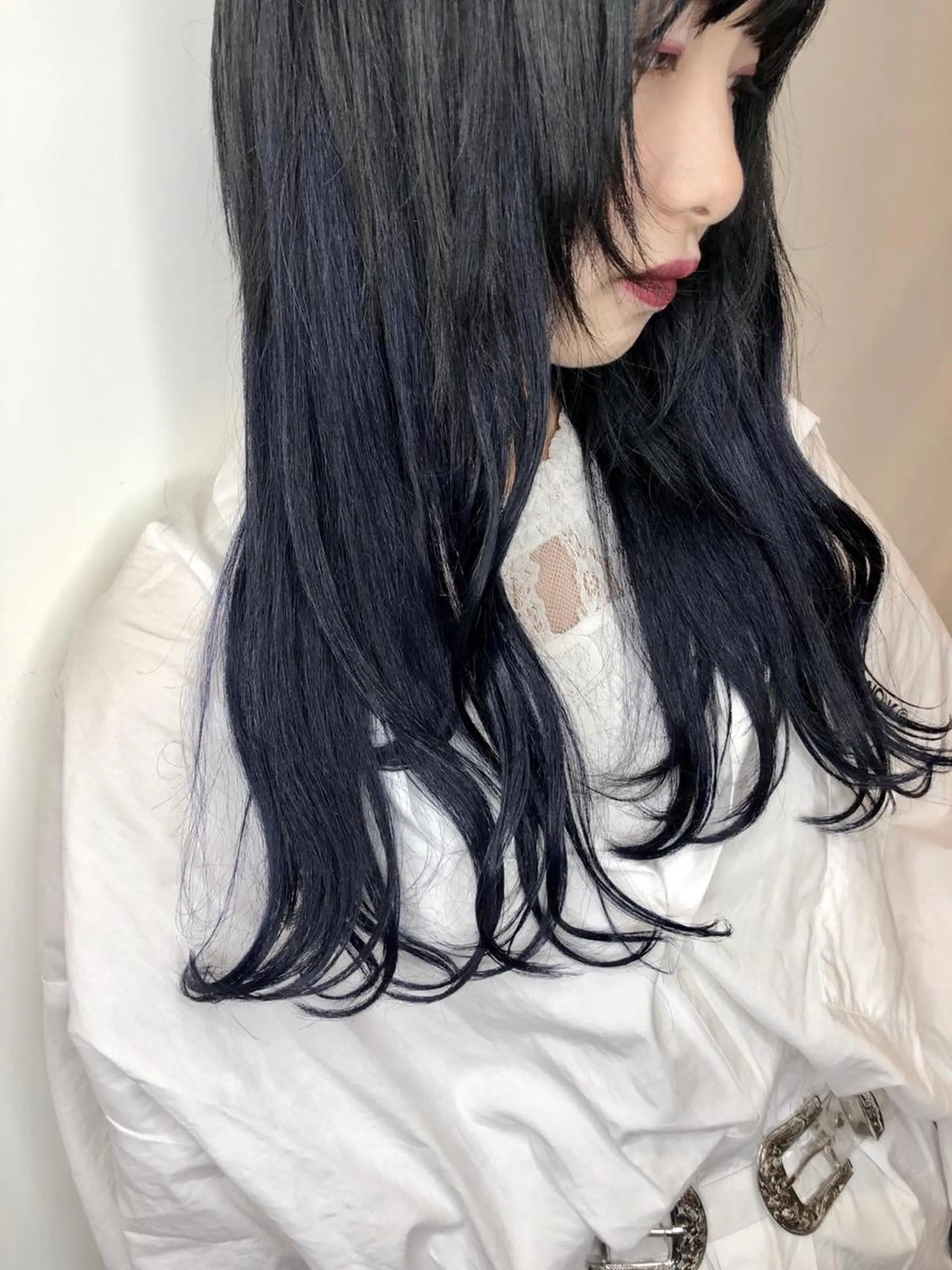 ロング エクステ ロング ウルフカット カット ヘアカラー エクステ 美髪改善・エクステ・ ストレート/カンジのヘアスタイル