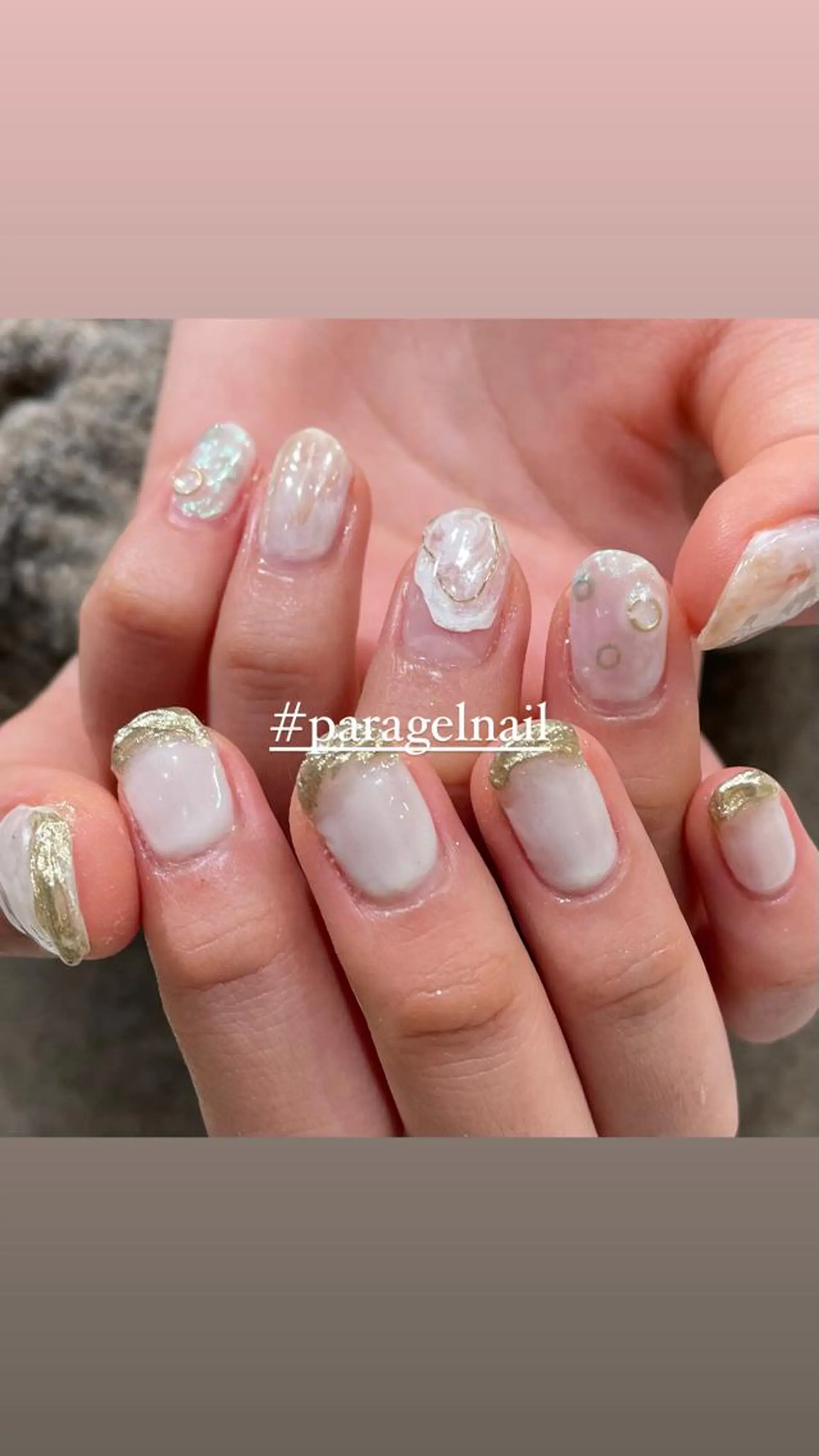 ネイル ハンドネイル 淡色ネイル 🎀moeのネイルデザイン