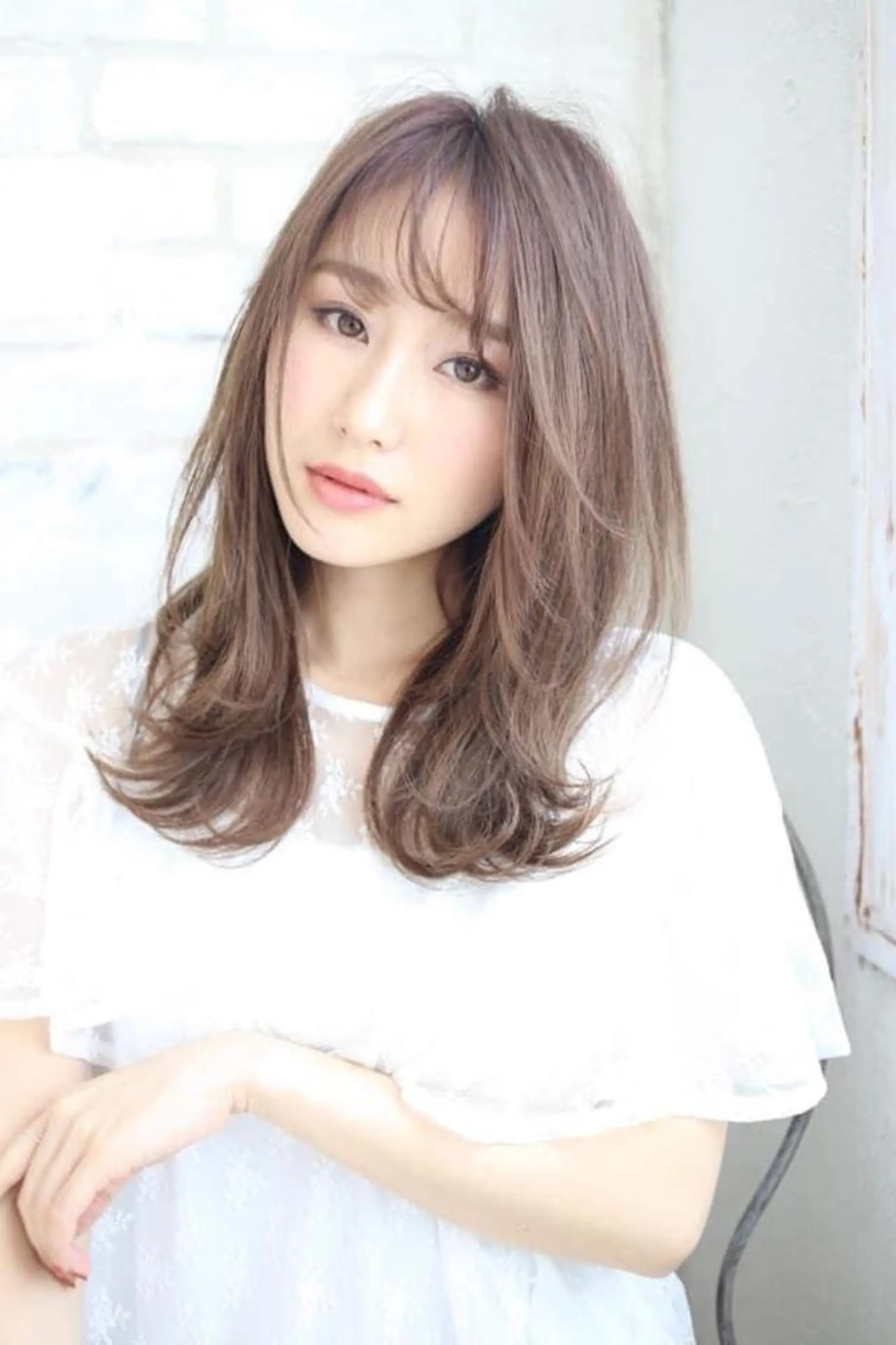 セミロング カラー ［銀座］淡色 ラベンダー🫧大村のヘアスタイル