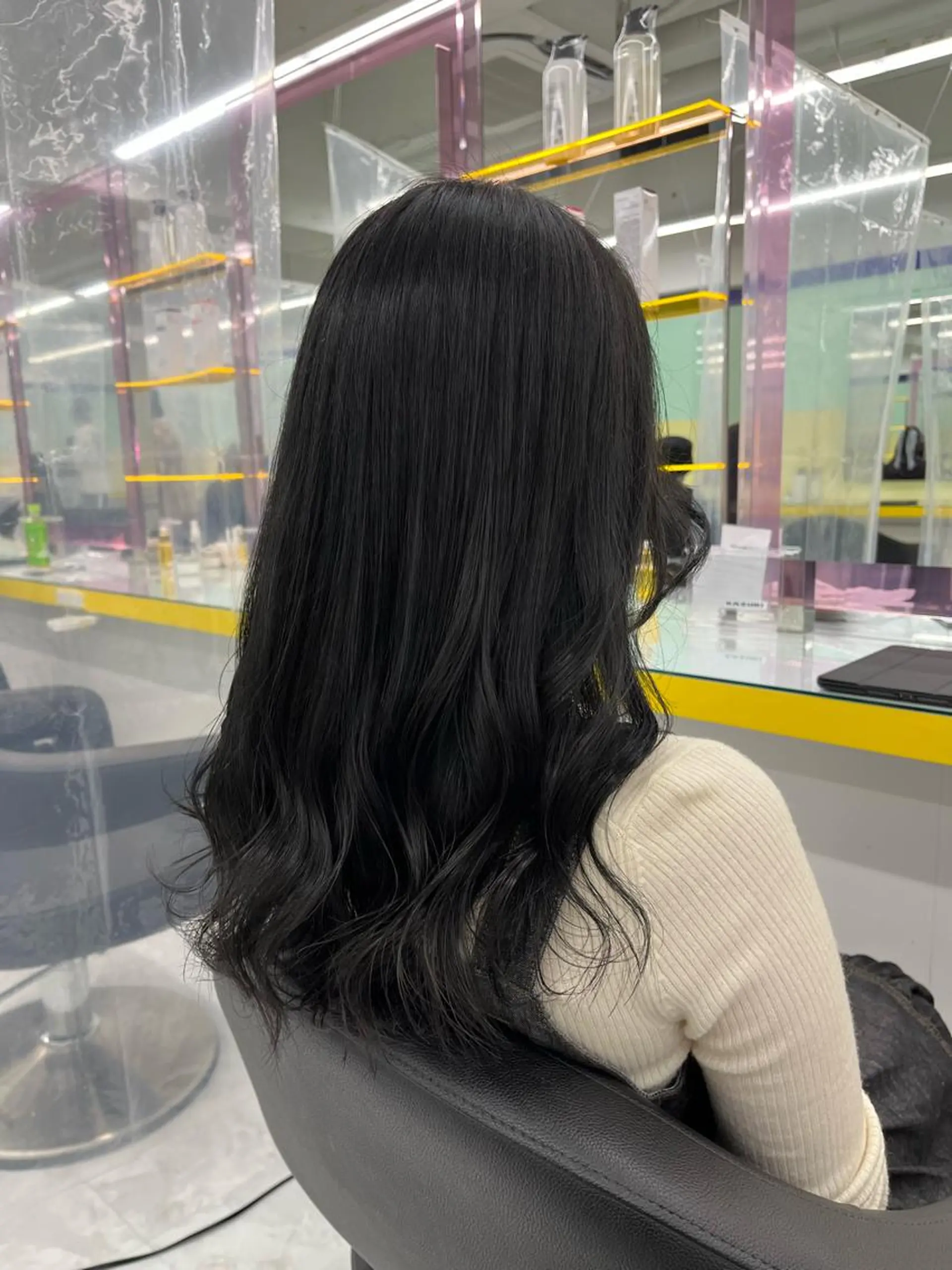 セミロング ヘアカラー ヘッドスパ ヘアセット I S所属・🌿透明感カラー‪ 縮毛矯正✨かずきのヘアスタイル