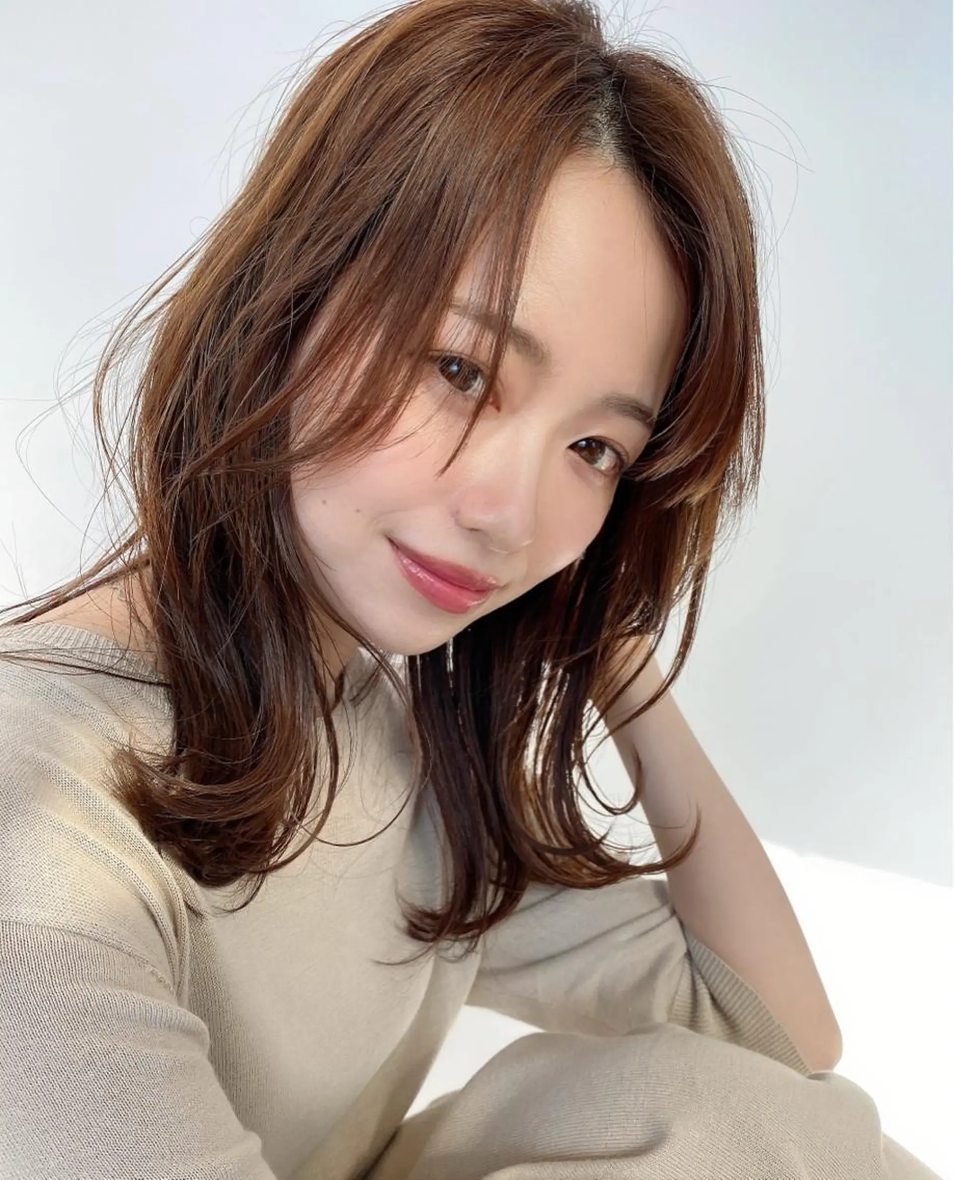 ミディアム 🧡くびれヘア/前髪 顔周り🧡久原結衣のヘアスタイル