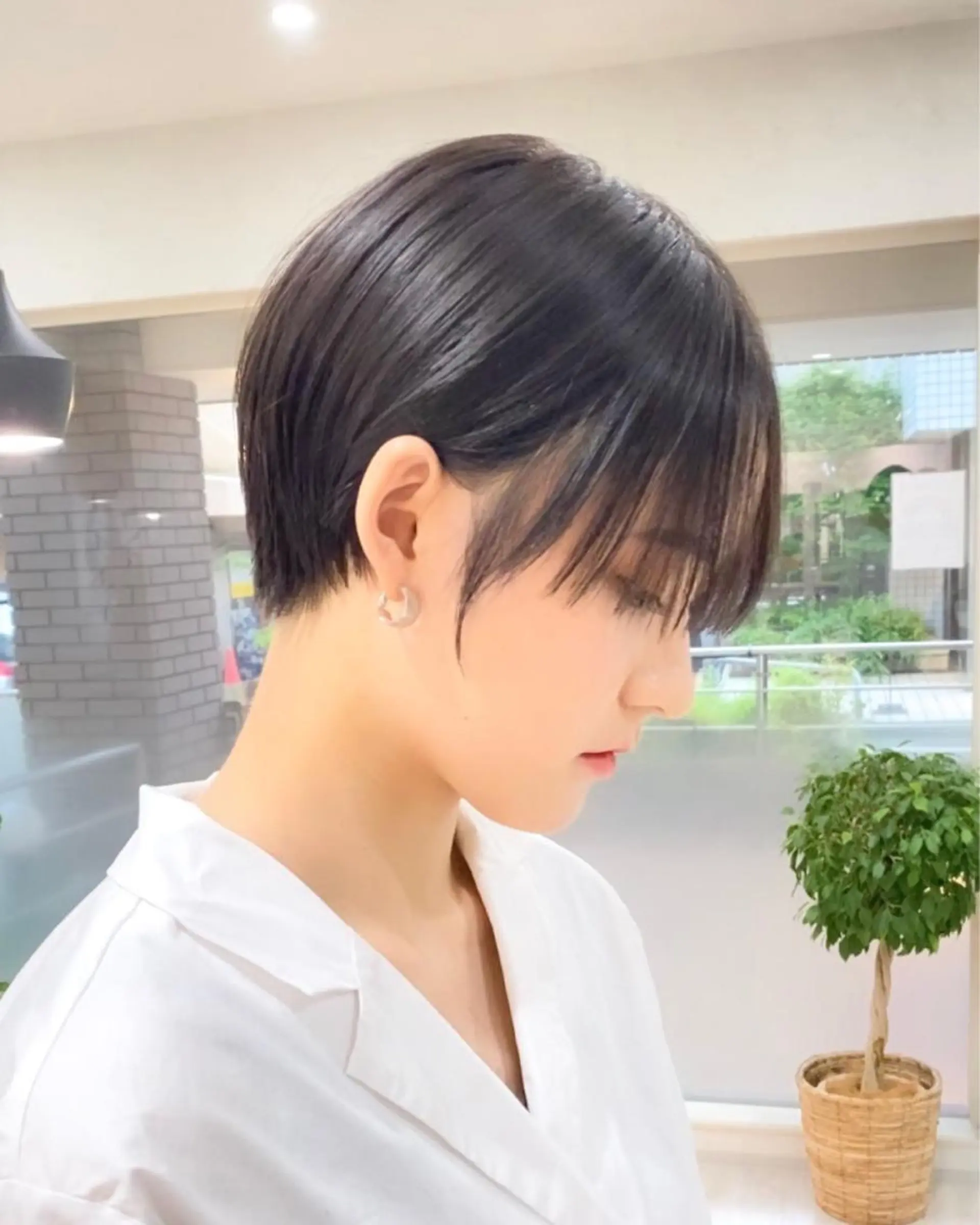 ショート ショートヘア うざバング カットと縮毛矯正の匠 【こだま】のヘアスタイル