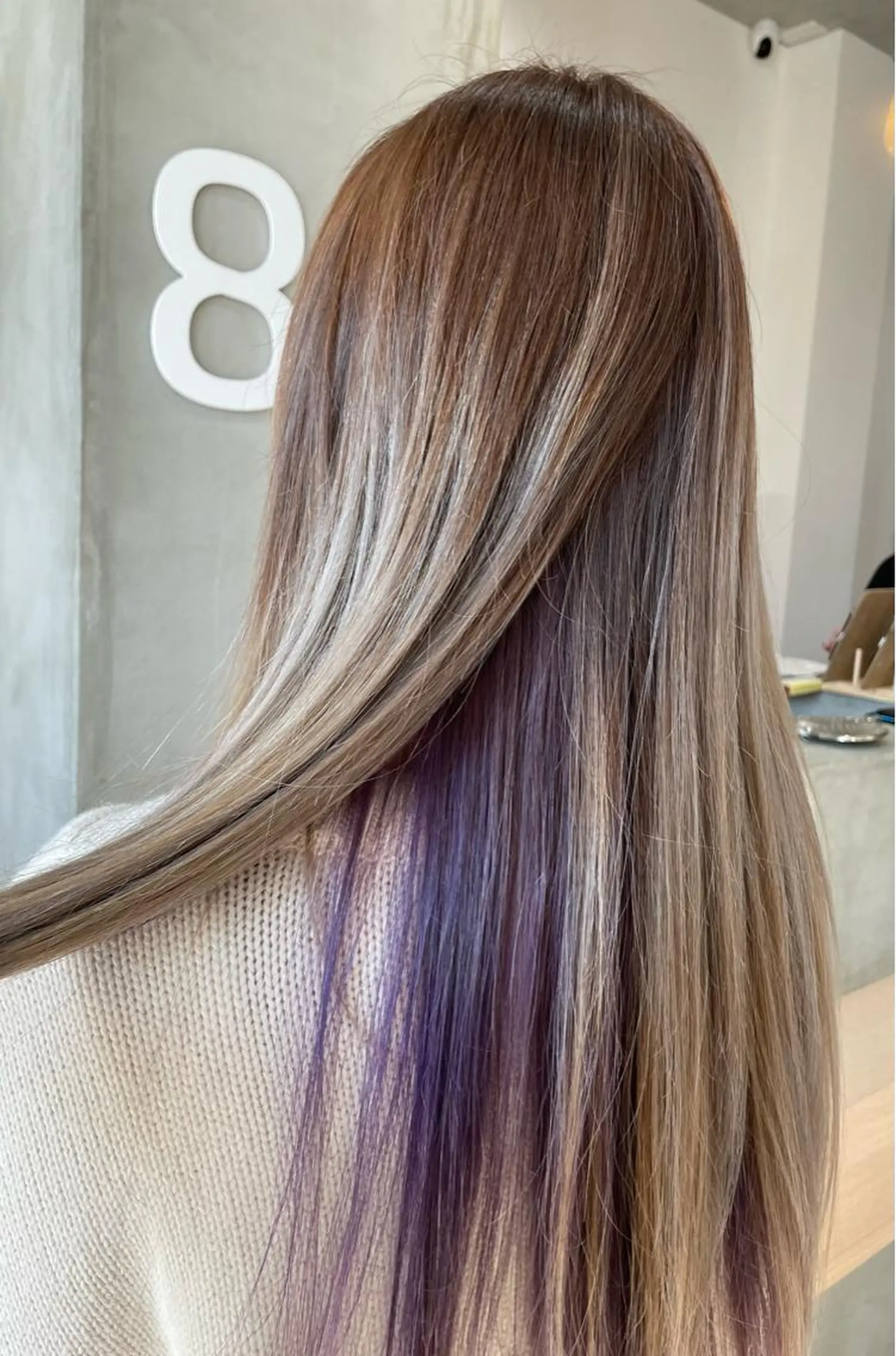 ロング カラー バイオレットカラー オーブヘア宇都宮店所属・大橋 綾子のヘアスタイル