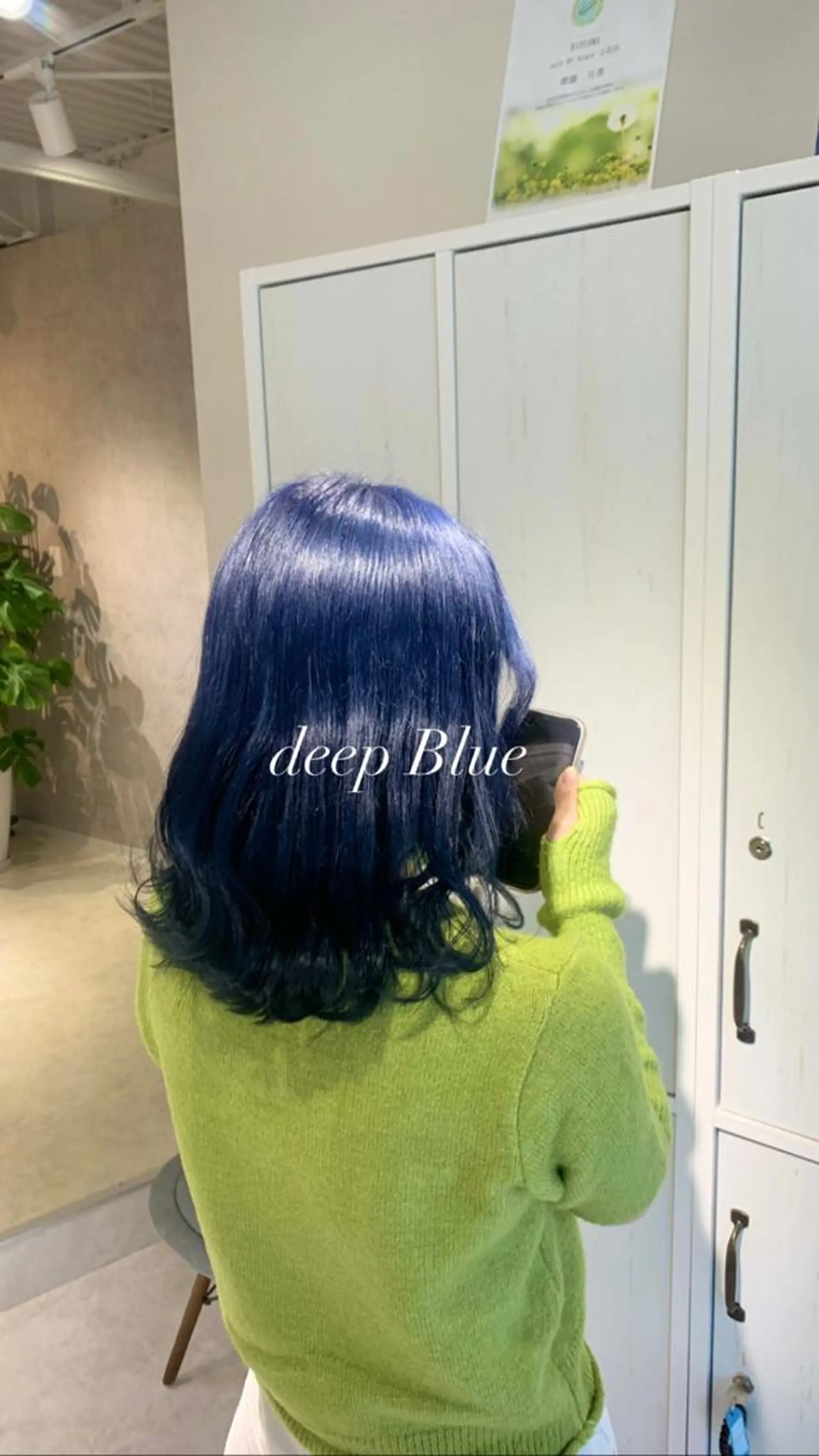 セミロング カラー ブルーカラー 縮毛矯正とレイヤー /杉村凜汰郎のヘアスタイル