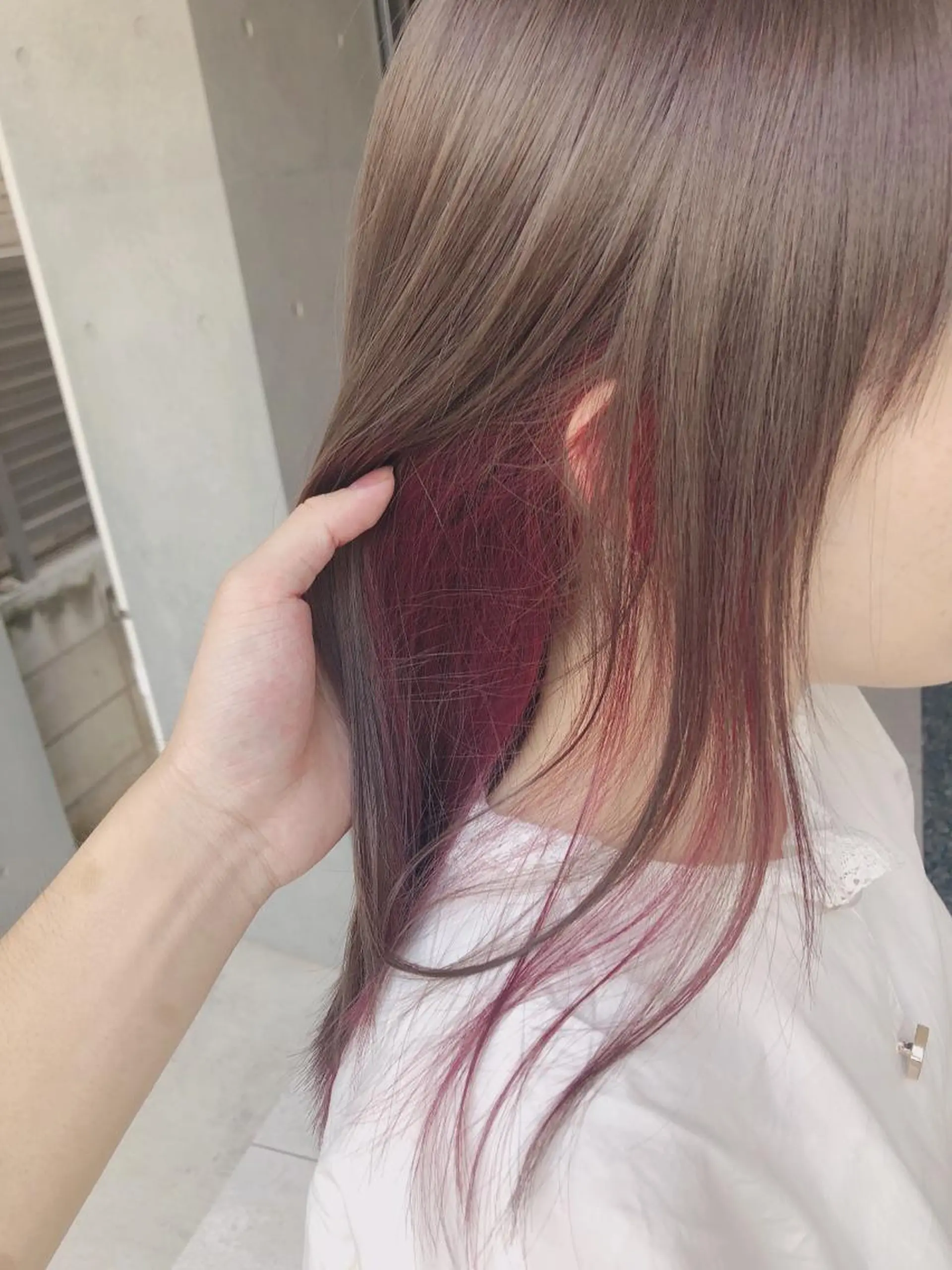 セミロング カラー ヘアアレンジ 外苑前NO.1艶髪 透明感カラーのヘアスタイル