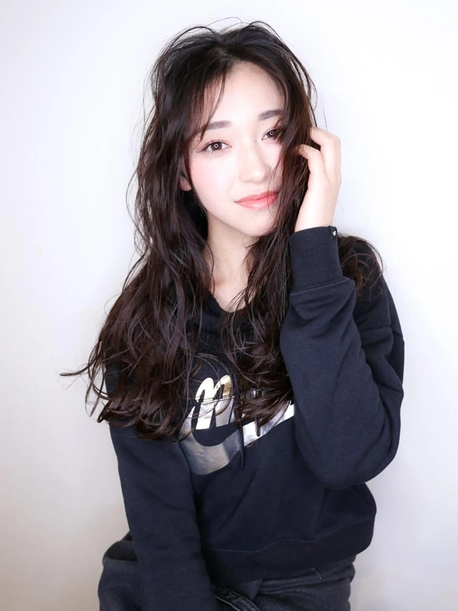 カラー セミロング カット ブリーチ/ヘアケア/ 艶髪/イギチハルのヘアスタイル