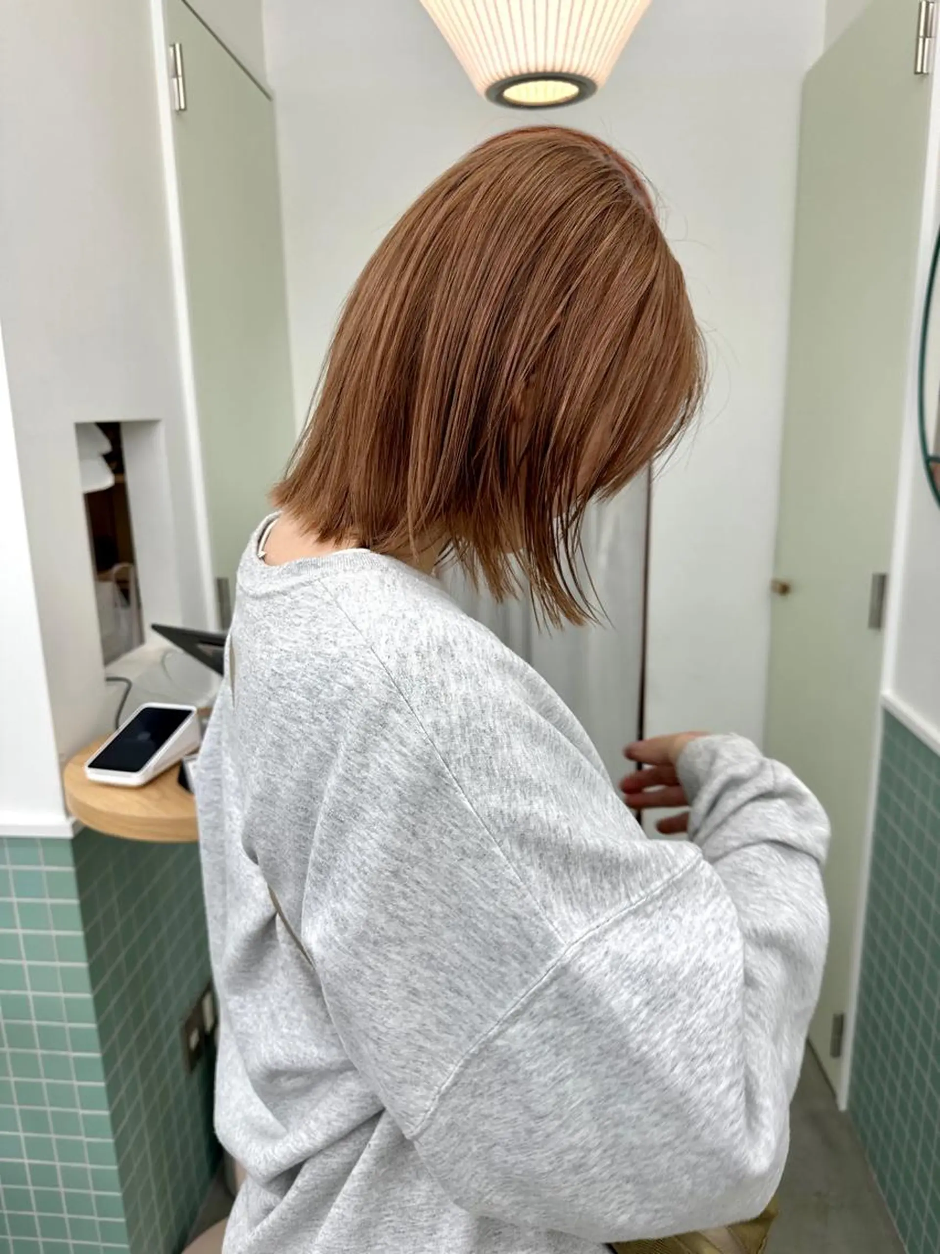 ショート カラー ベージュカラー ブリーチ ブラウンカラー ブラウンベージュ ケアブリーチ ヘアカラー トリートメント ボブ/レイヤー/ケア パーマ/リュウタのヘアスタイル