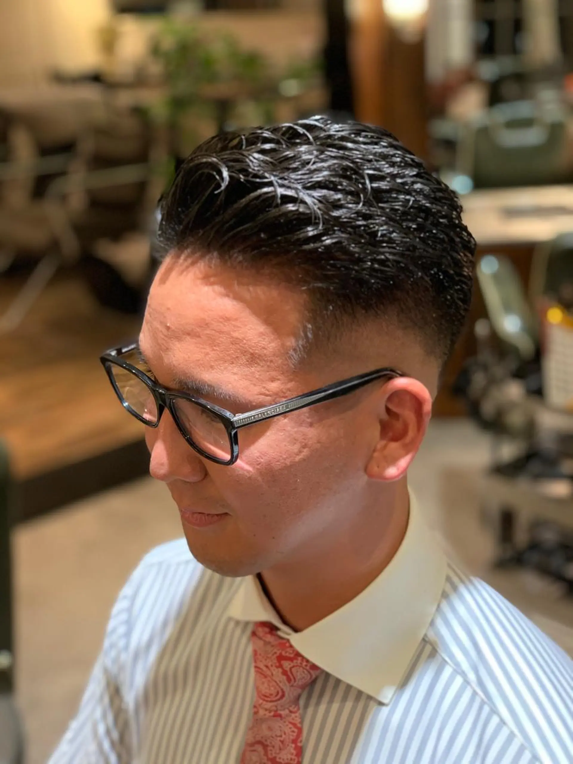 ショート パーマ メンズ フェードカット メンズパーマ スキンフェード カット パーマ トリートメント BINGO HAIR WORKS 【ビンゴヘアワークス】所属・🎱メンズフェード 特化HYOGA🎱のヘアスタイル