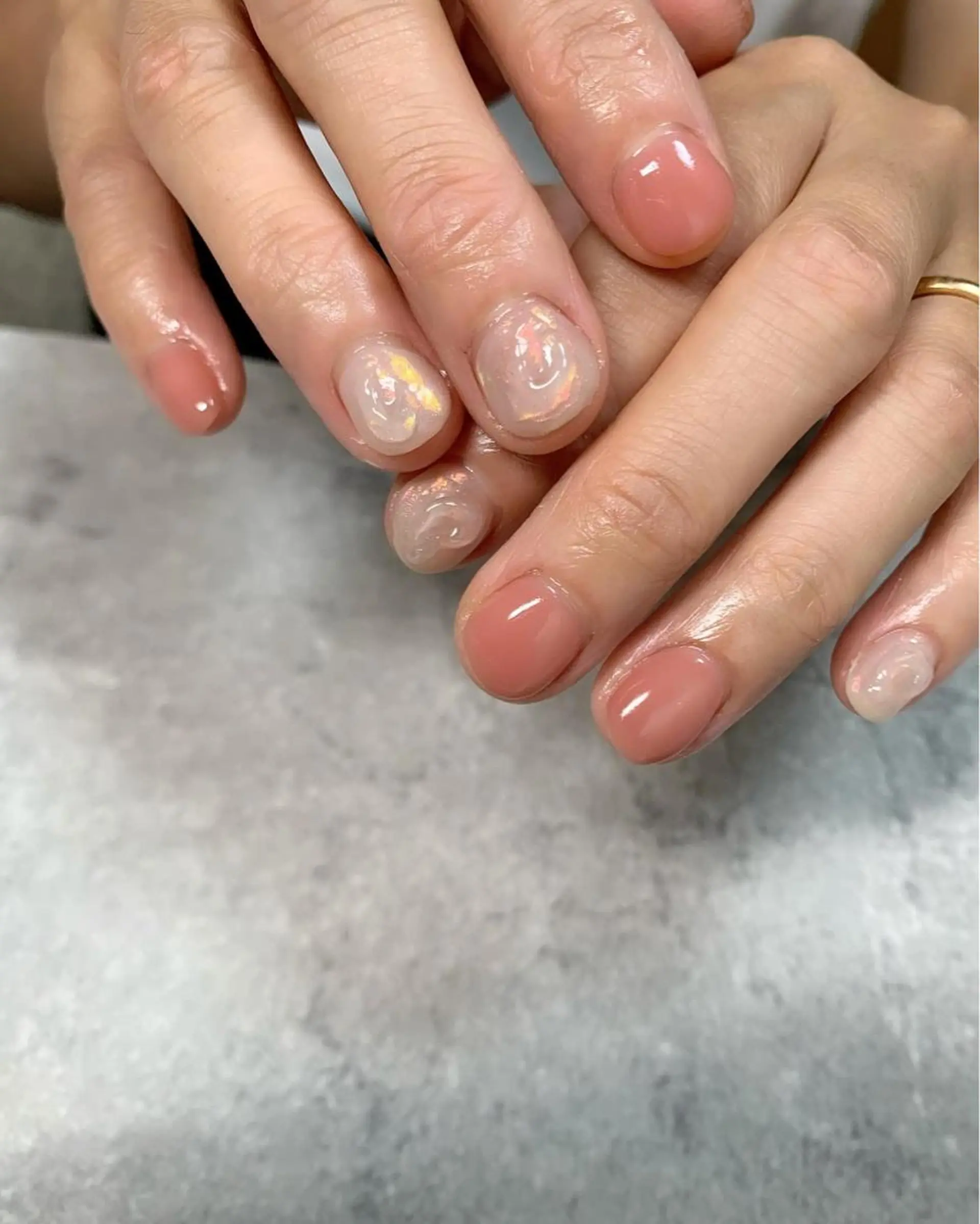 ネイル ハンドネイル 𝑡𝑖𝑎𝑚𓂃 きむらゆきののネイルデザイン