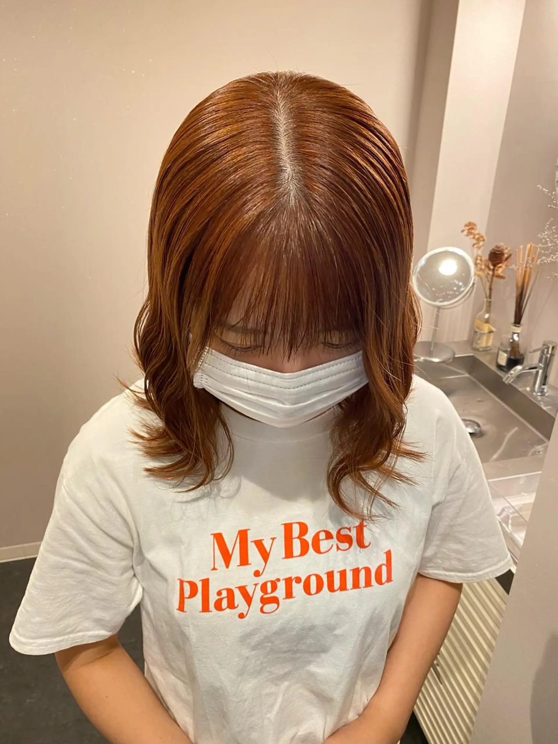 ミディアム カラー chapter問屋町 💘小室明華のヘアスタイル