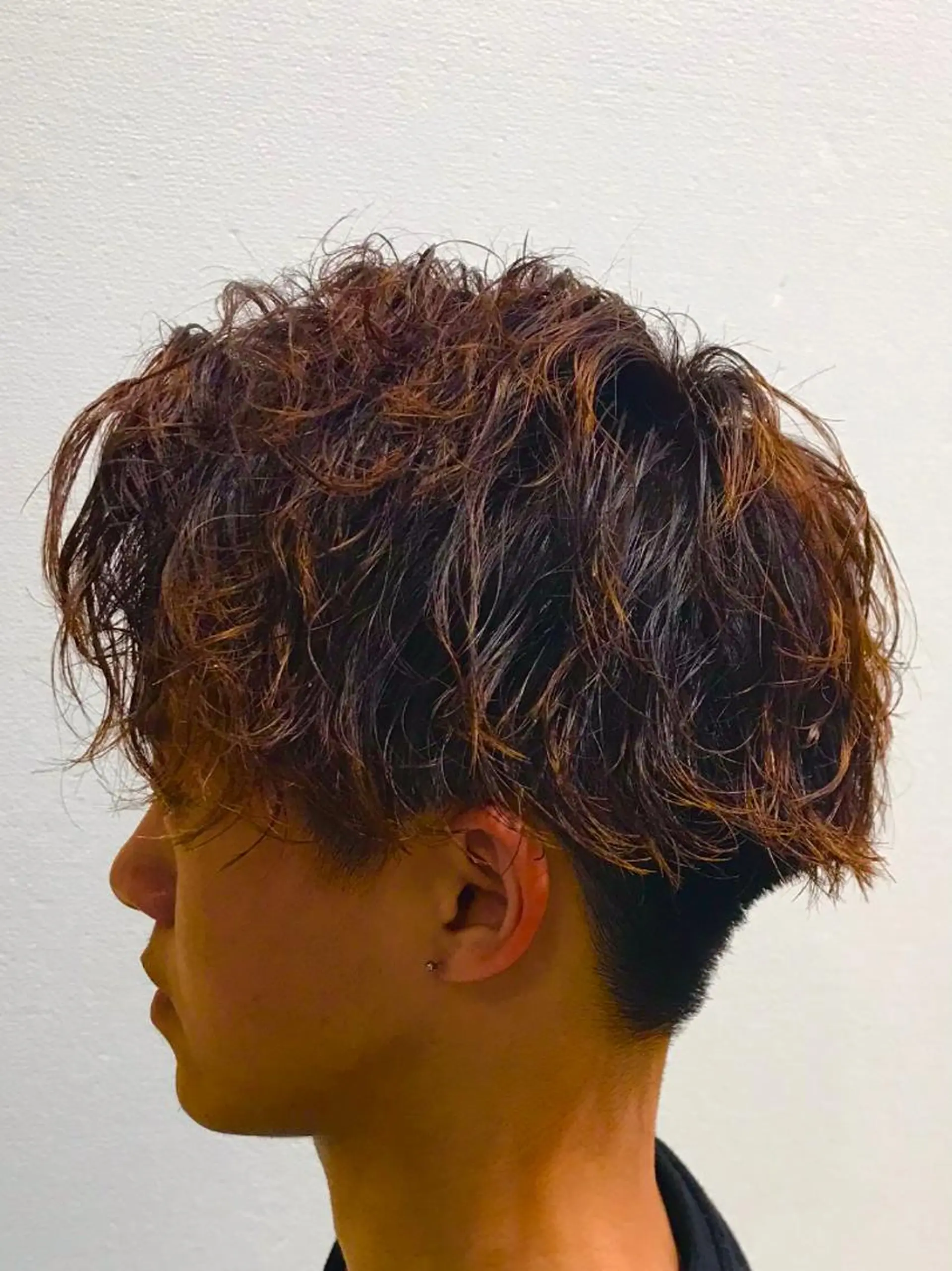 パーマ メンズ スパイラル波巻き パーマ井本汰壱のヘアスタイル