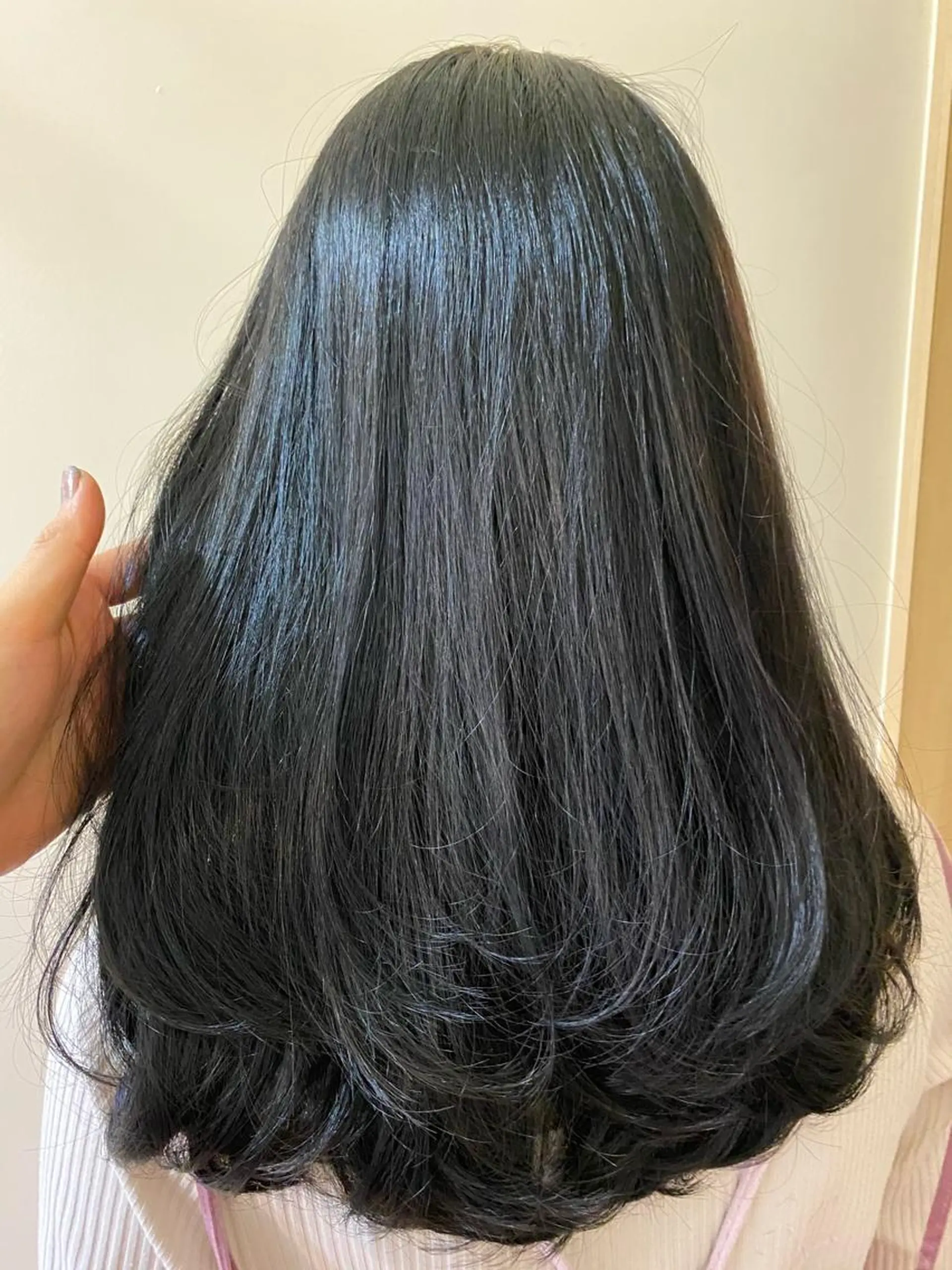 セミロング 北山 なるみのヘアスタイル