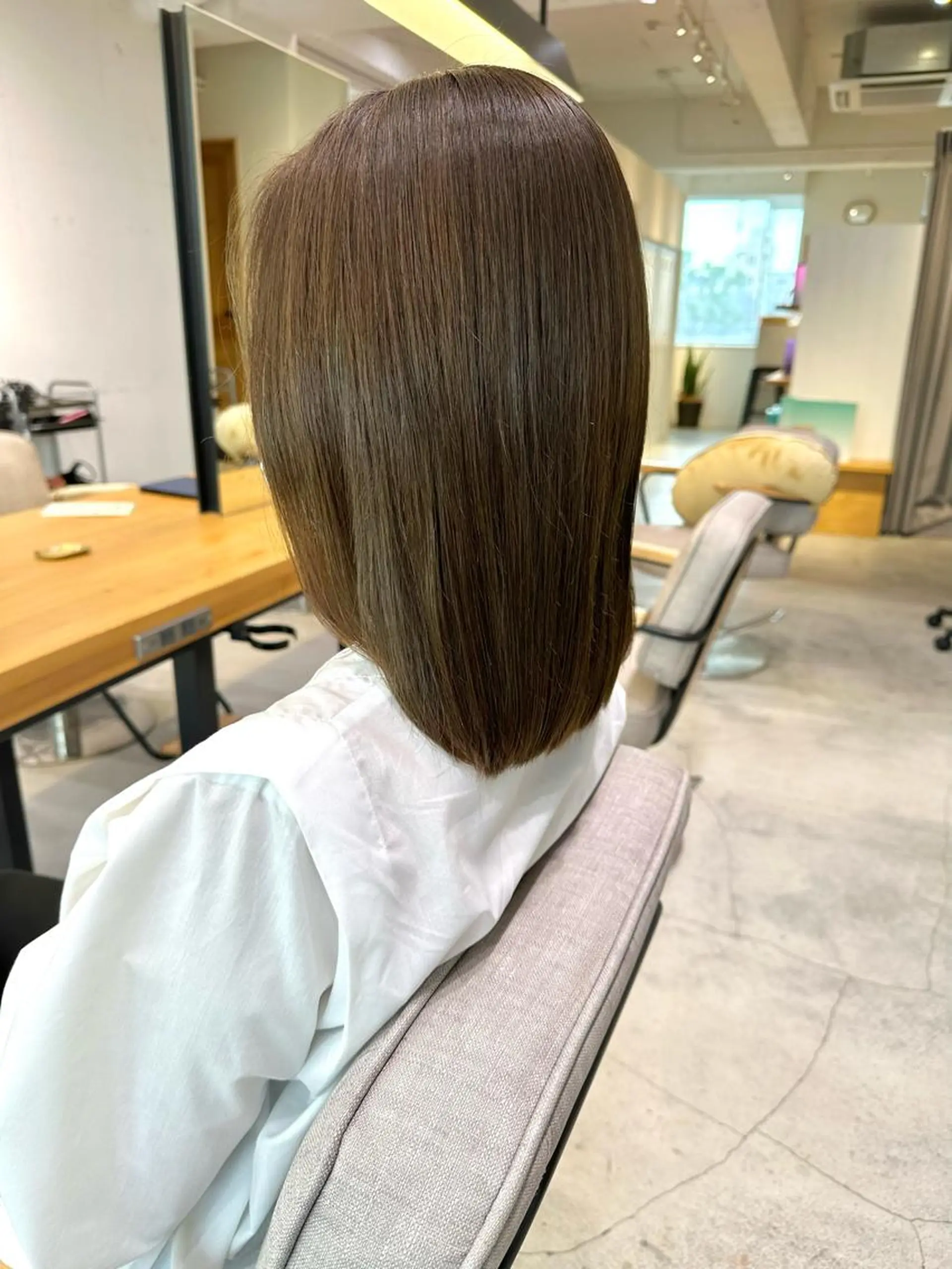 ミディアム カット ヘアカラー トリートメント 上野湧太 髪質改善/艶カラーのヘアスタイル