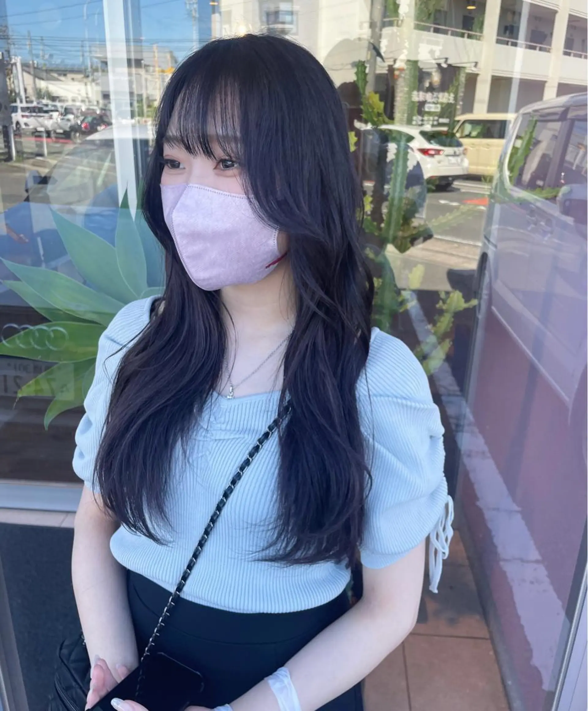 ロング カラー ブリーチ ケアブリーチ 透明感カラー ダブルカラー イヤリングカラー ひなた 艶カラー/渋谷のヘアスタイル