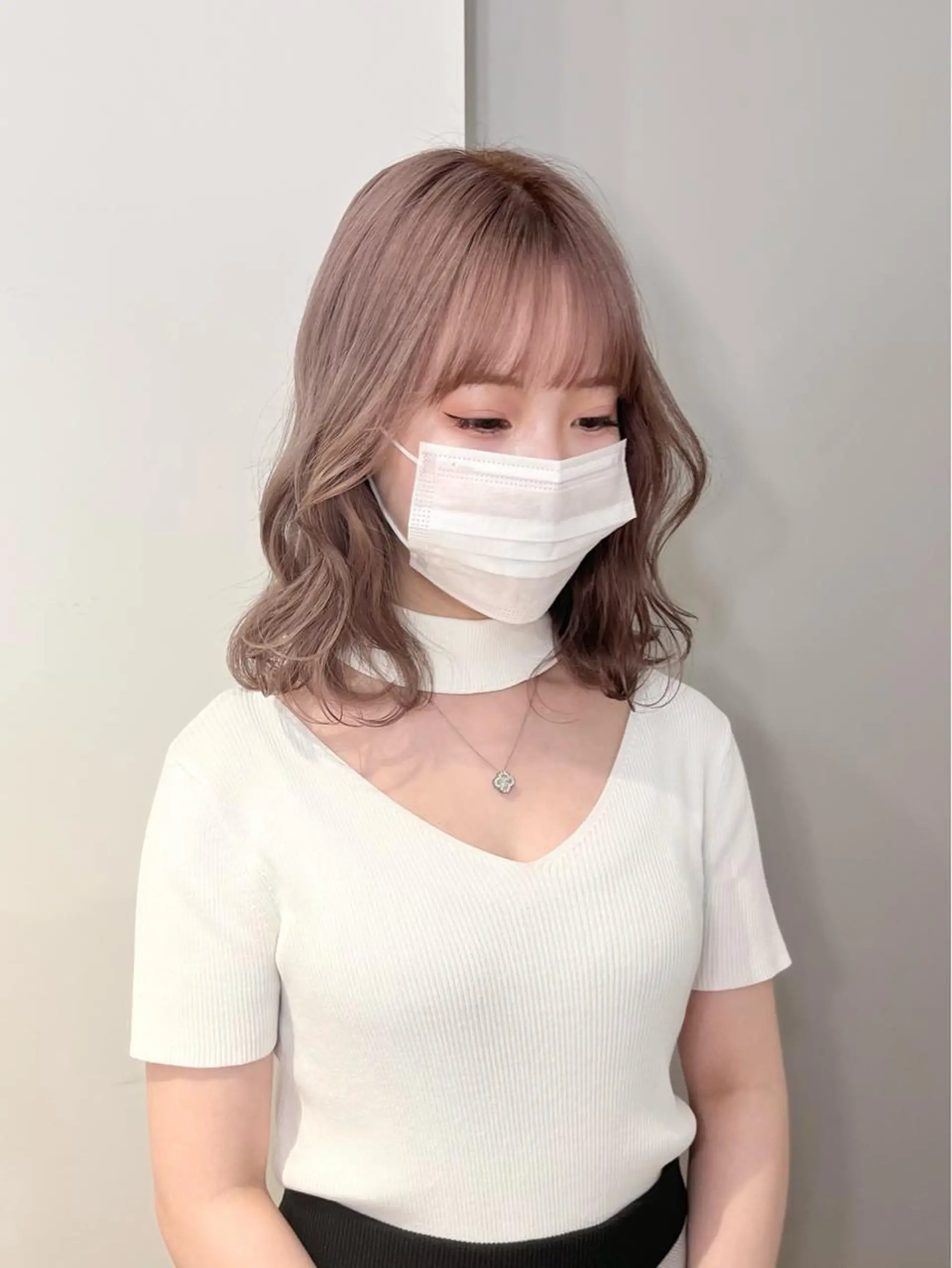ミディアム カラー ヘアアレンジ ピンクカラー ヘアカラー トリートメント 🎀taro ブリーチなしカラーのヘアスタイル