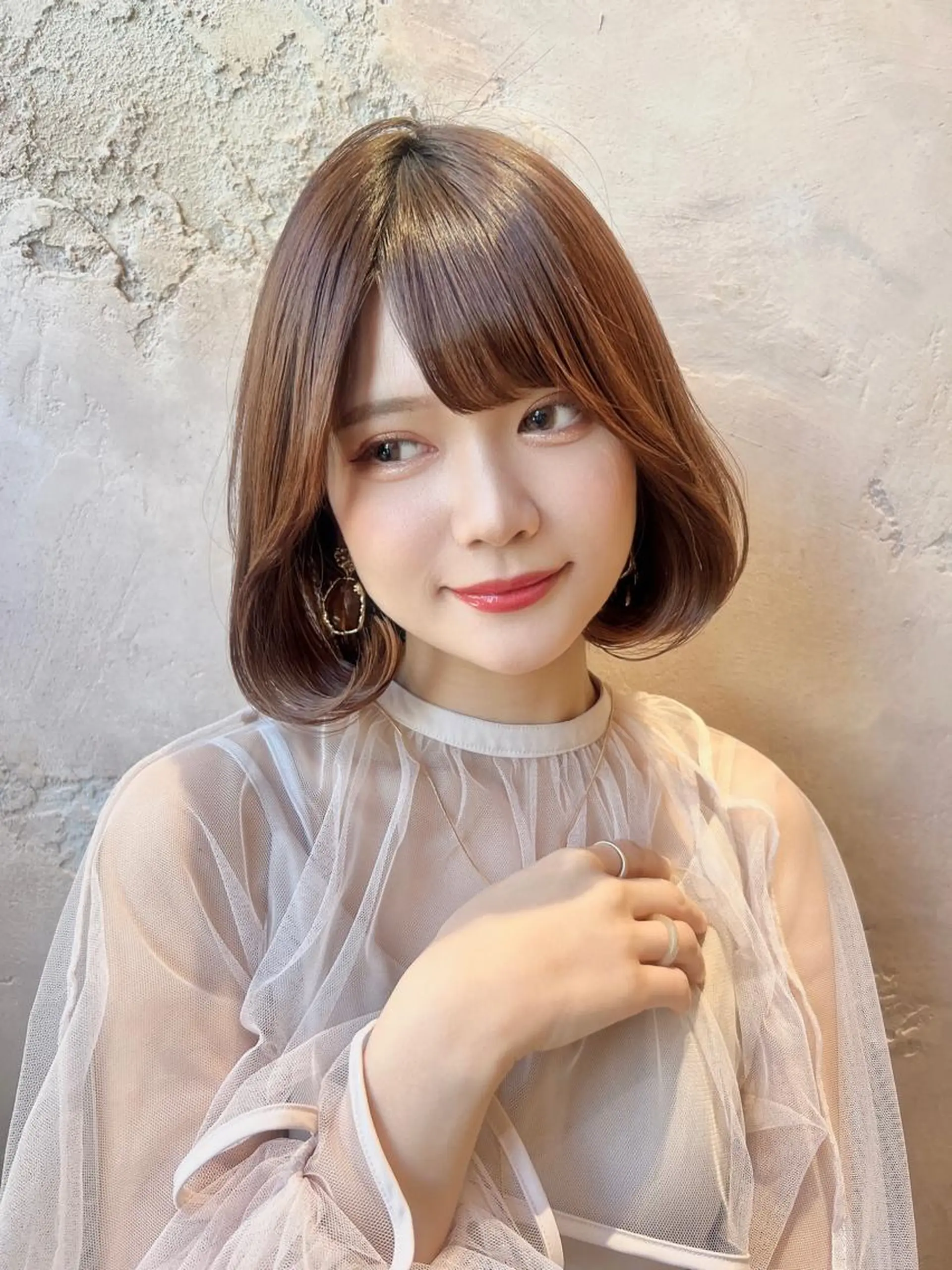 ミディアム カラー MIKU /ボブ/外ハネボブのヘアスタイル