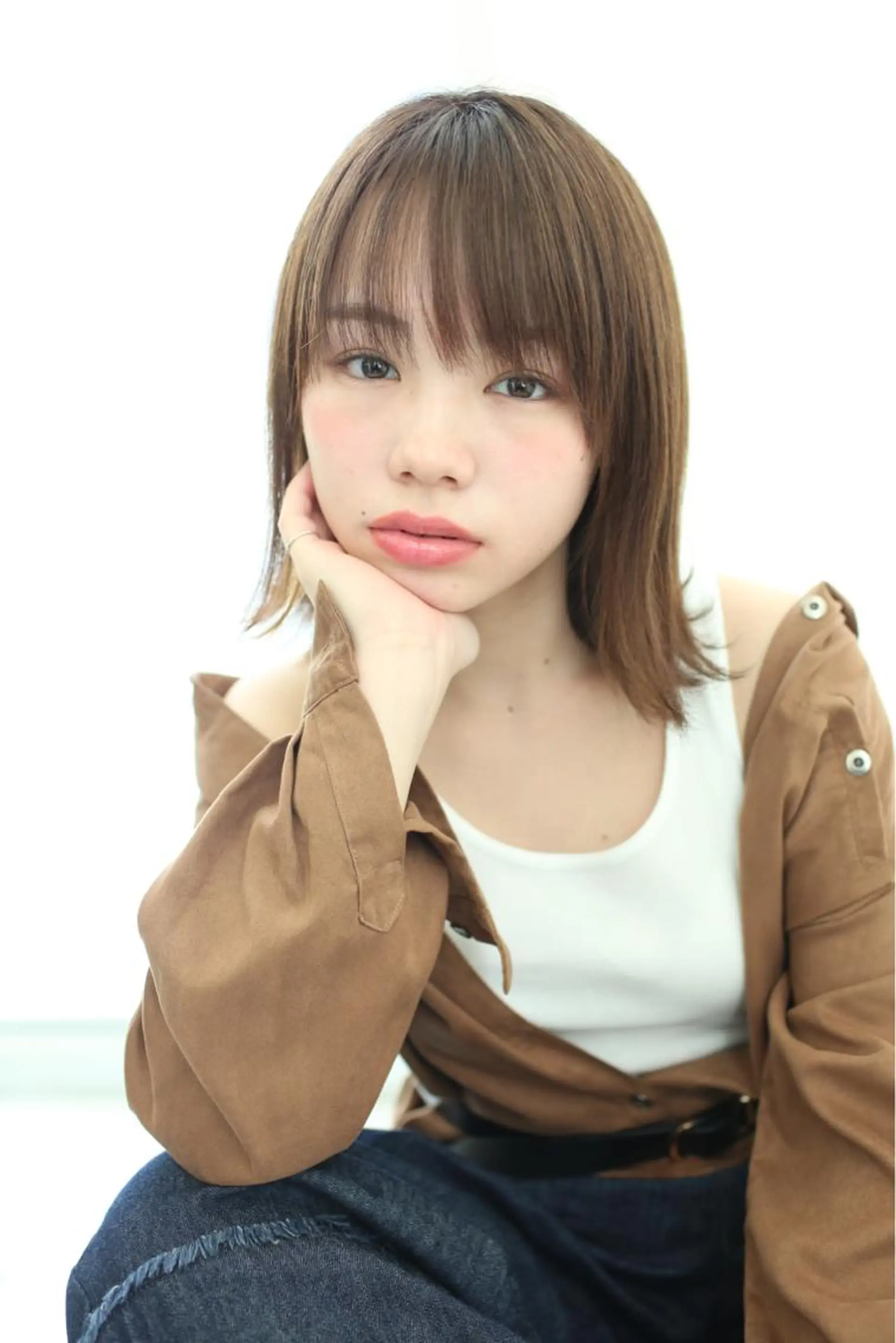 ミディアム ボブ 齋藤 咲のヘアスタイル