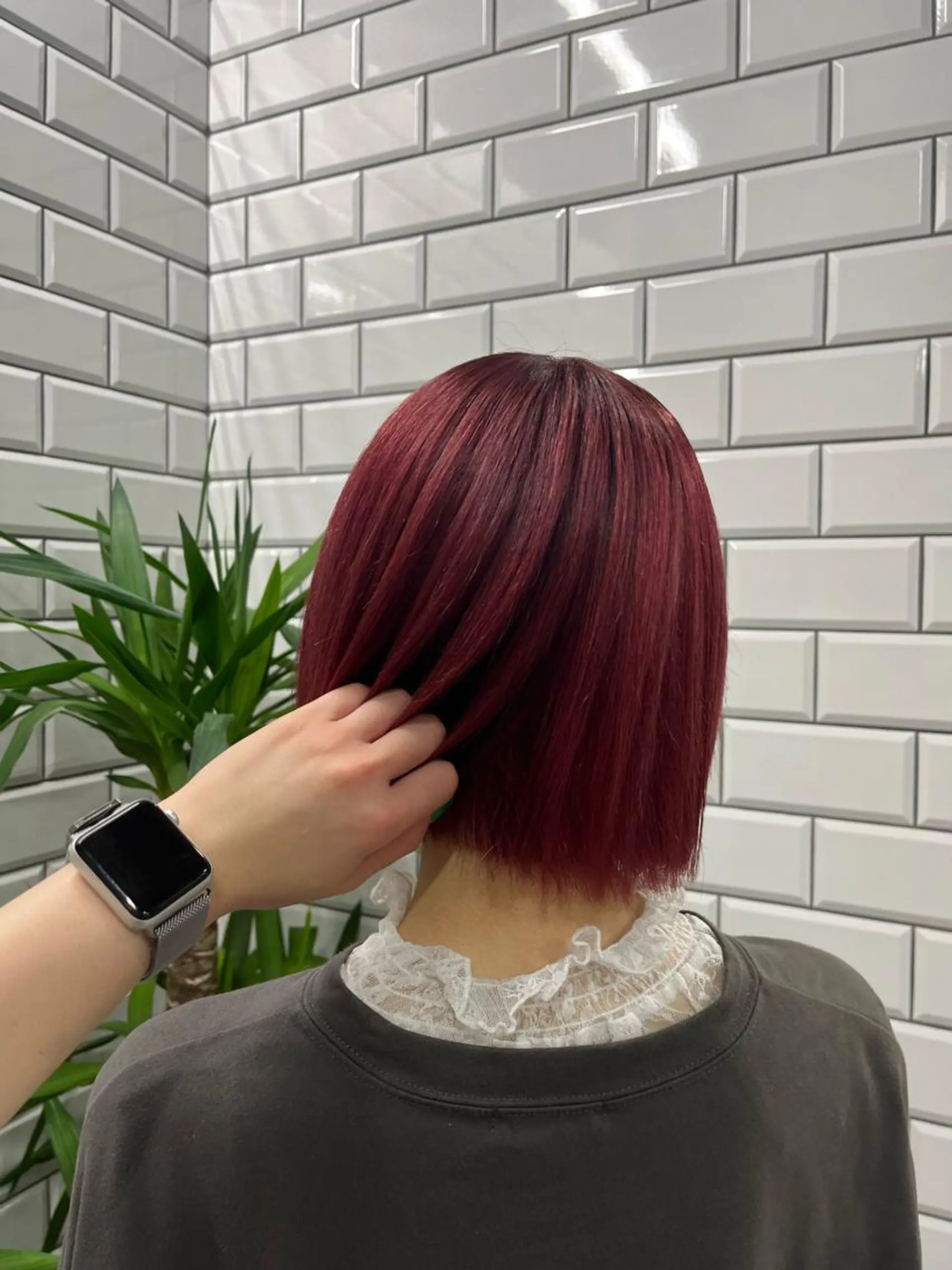 ショート カラー ヘアアレンジ ヘアカラー トリートメント ヘアセット newi赤羽 HINATAのヘアスタイル