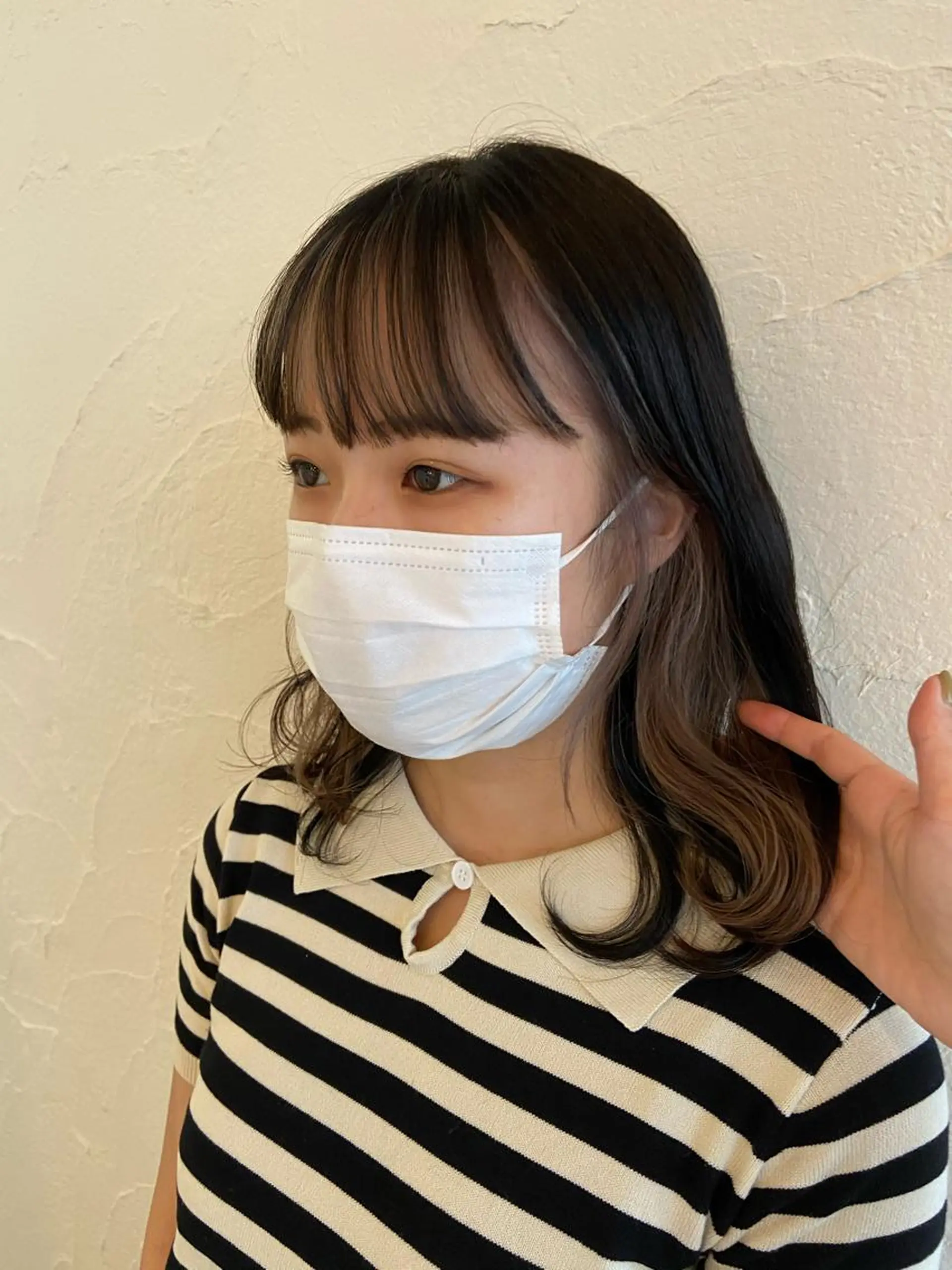 ミディアム ミストバング Hair Musee   柱店所属・topstylist 吉住 早織のヘアスタイル