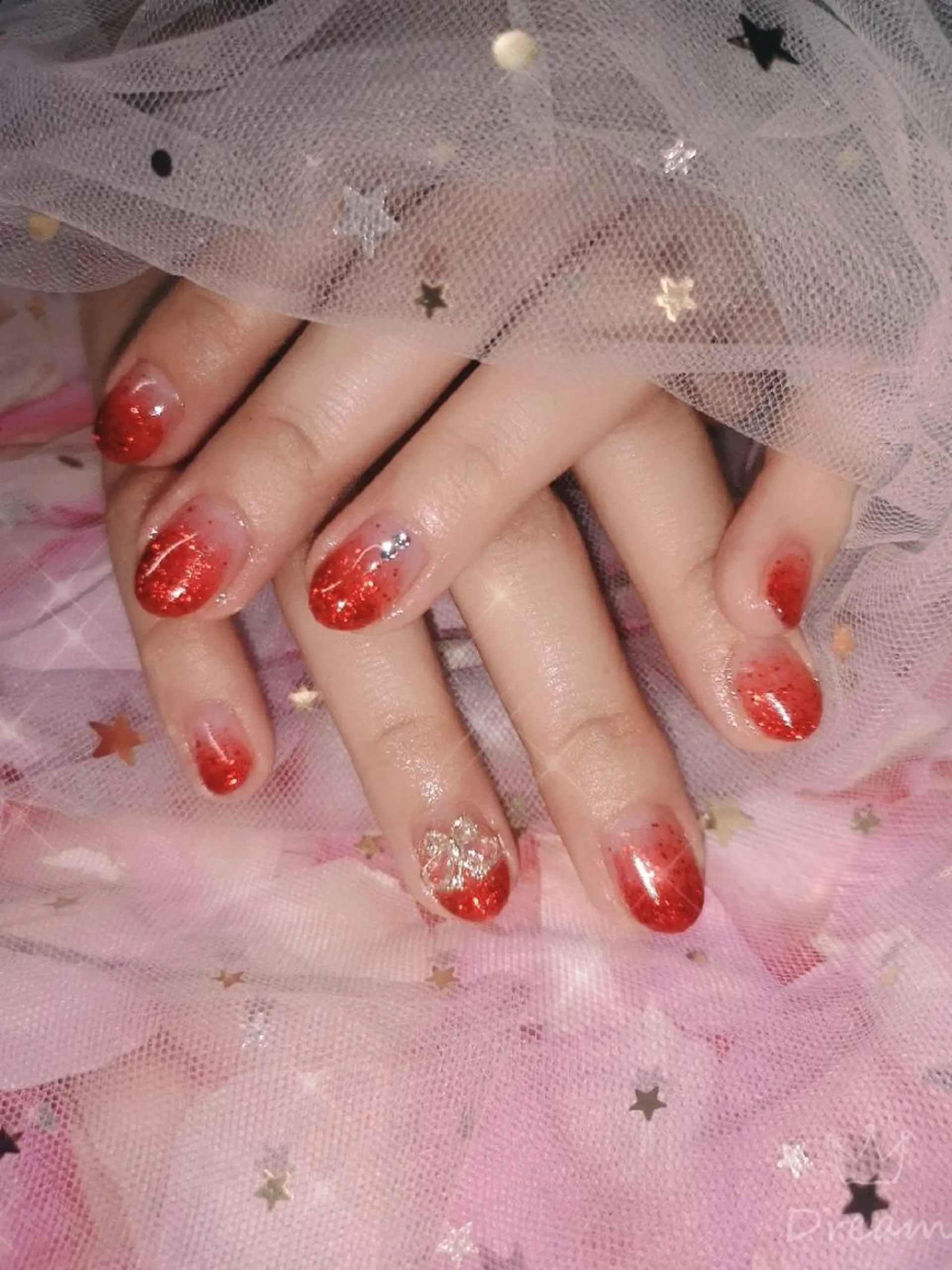 ネイル ハンドネイル ネイリストゆか💅 長さだし、深爪矯正のネイルデザイン