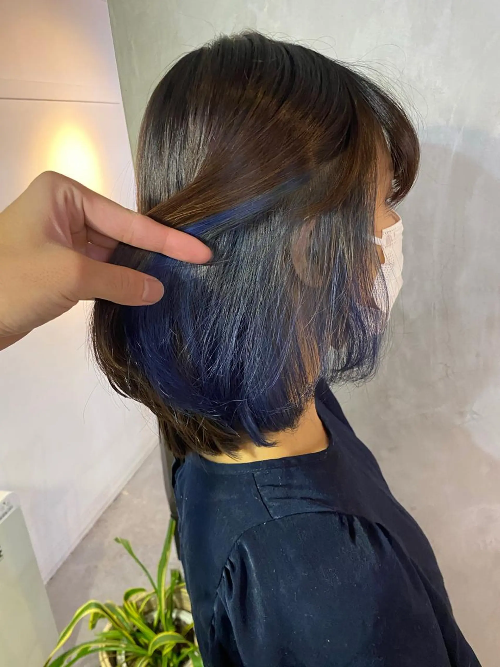 ショート カラー ヘアアレンジ ヘアカラー トリートメント 切りっぱなしボブ/ デザインカラー店長のヘアスタイル