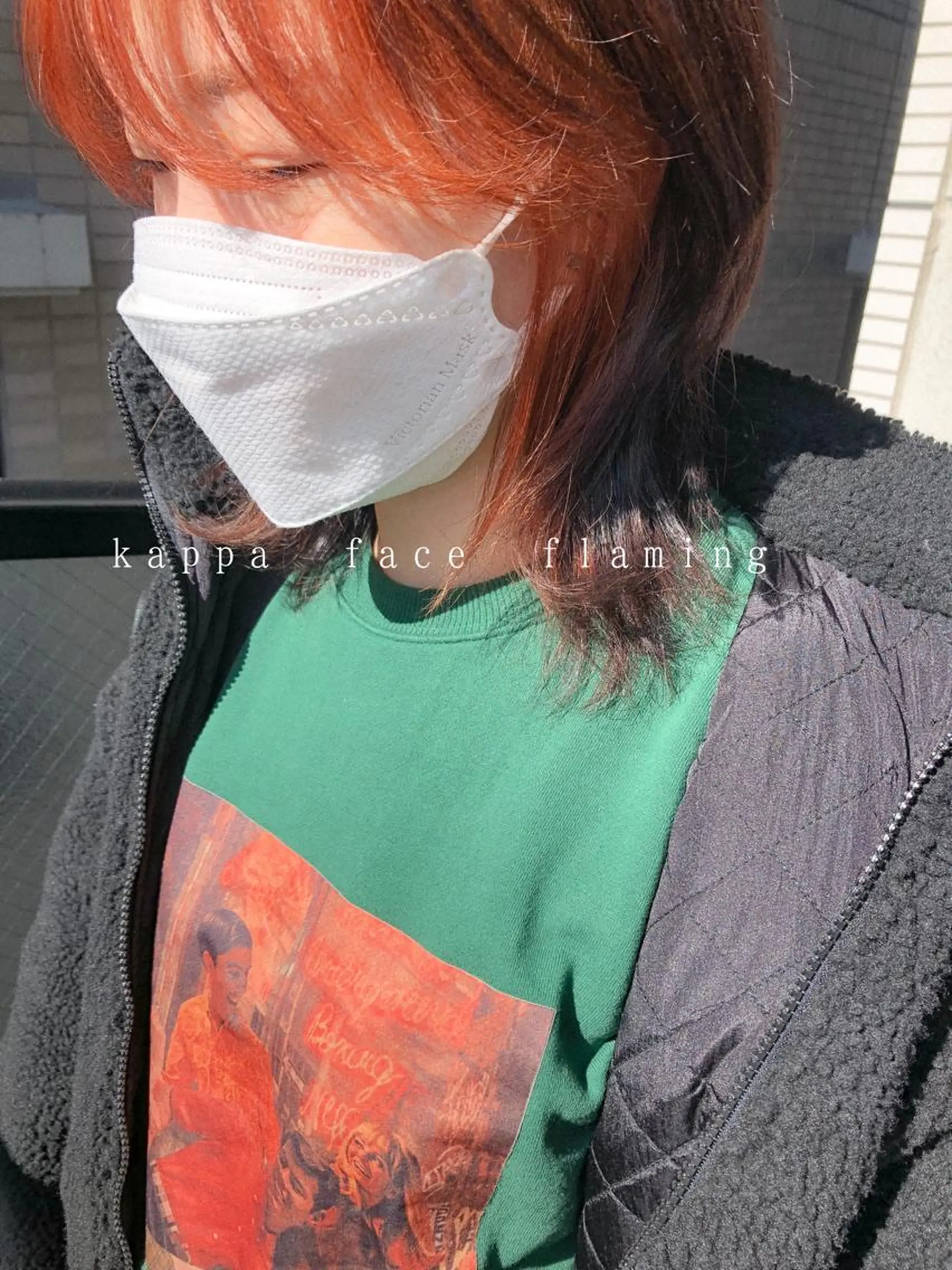 ミディアム カラー オレンジ ヘアカラー カラーパティシエ facce🌼ikoのヘアスタイル