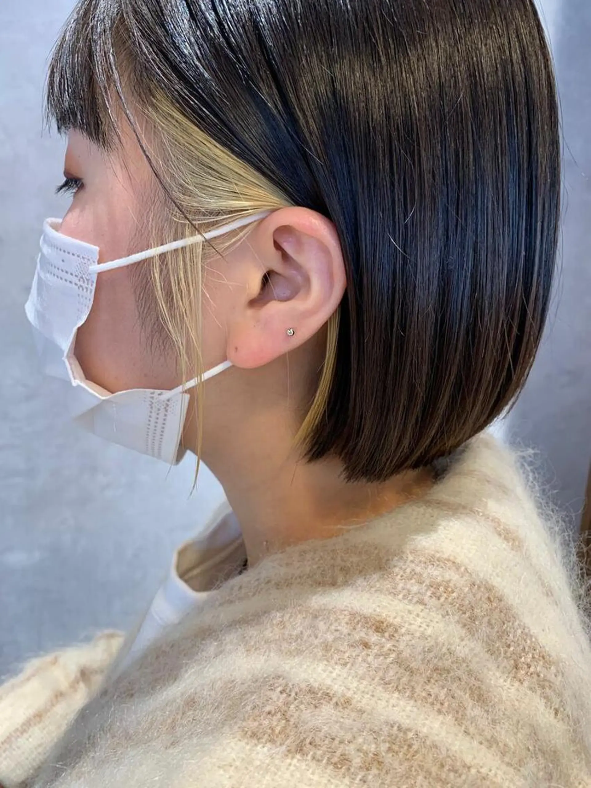 ミディアム カラー パーマ ヘアアレンジ メンズ キッズ ネイル マツエク・マツパ アイブロウ メンズインナーカラー インナーカラー 眉カラー ヘアカラー 堀井 凌平のヘアスタイル