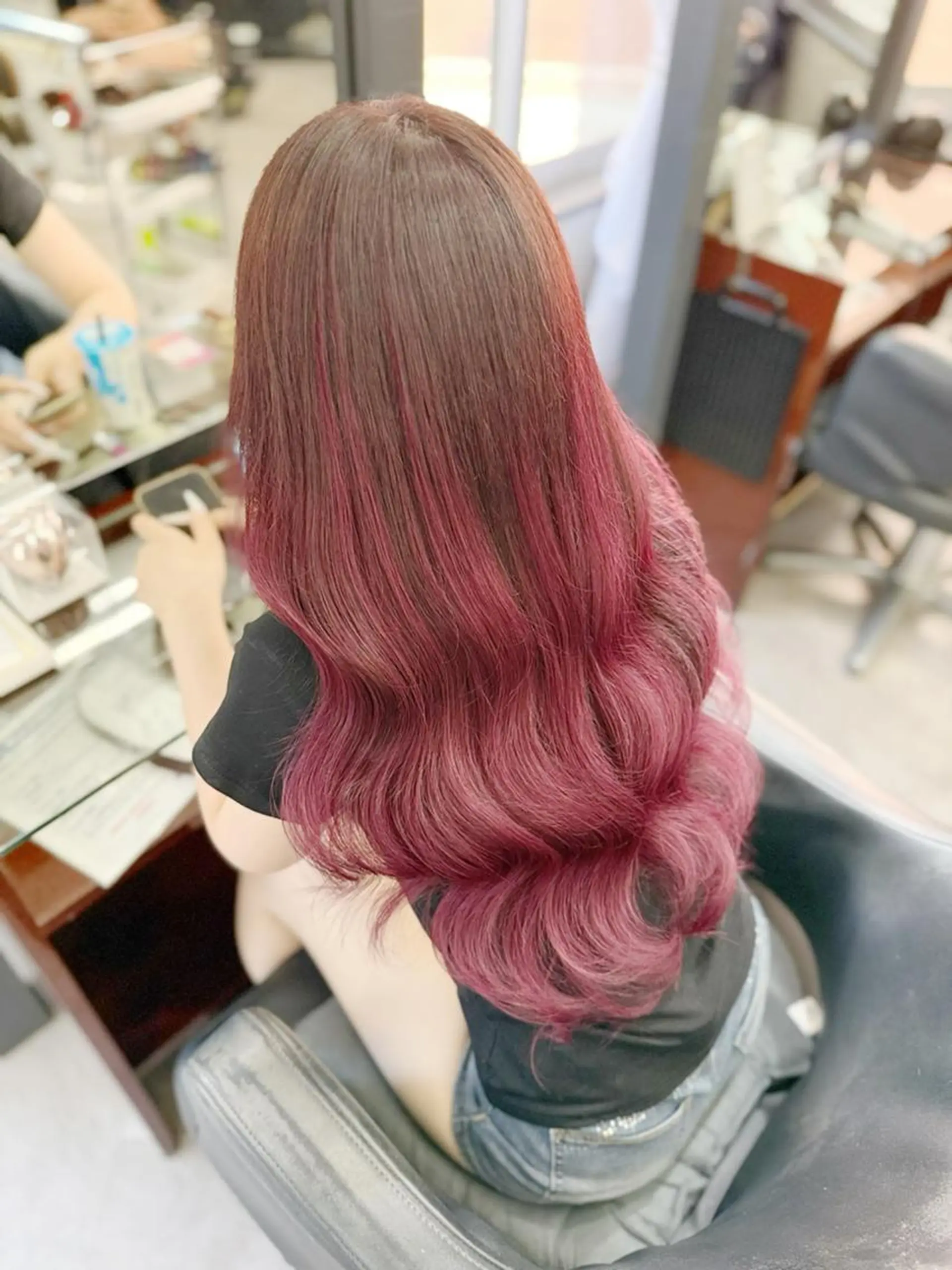 ロング ヘアカラー エクステ 💎エクステ専門店 BIZE梅田🇰🇷のヘアスタイル