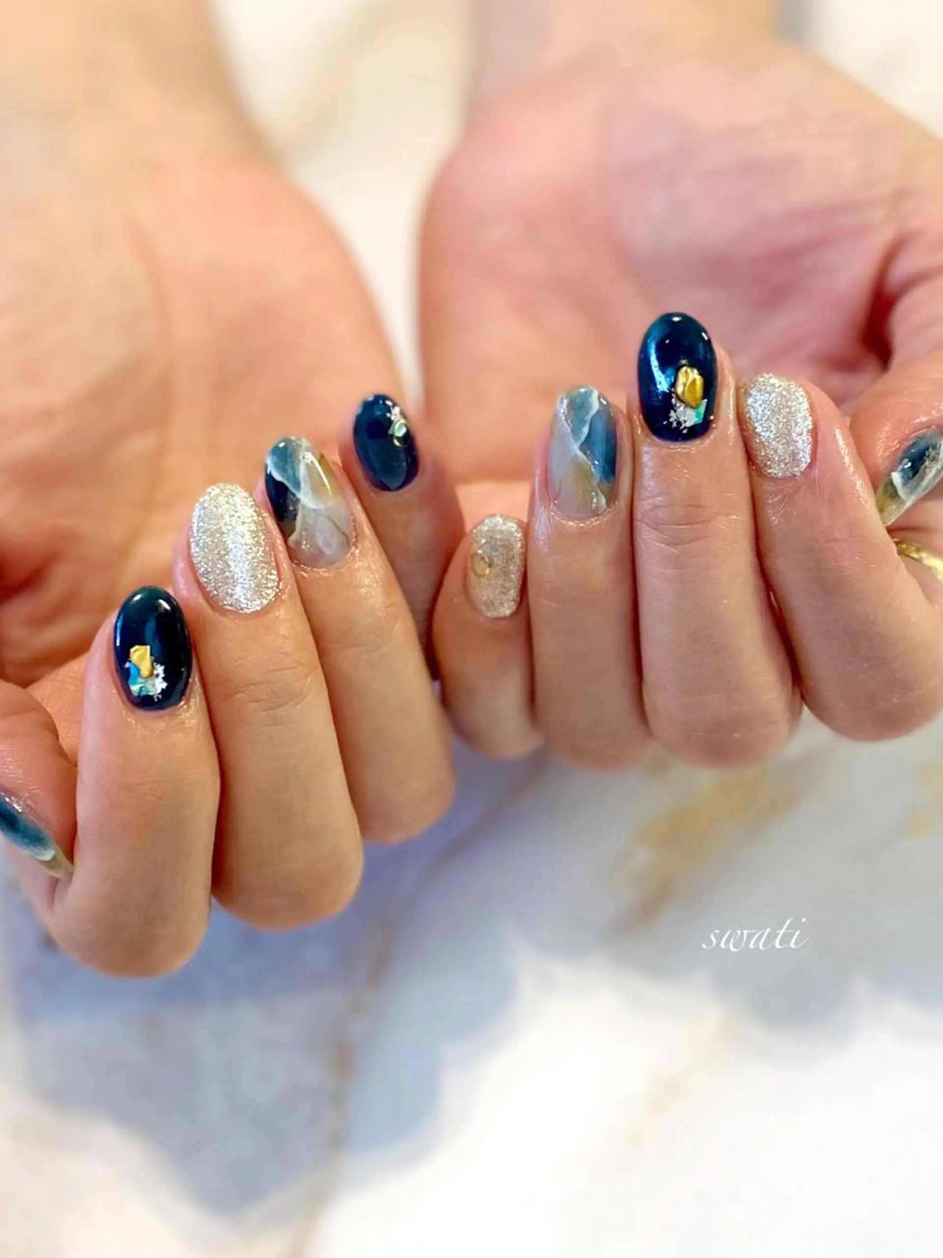 ネイル アートネイル オフィスネイル 春ネイル 夏ネイル yuko （ネイリスト）のネイルデザイン