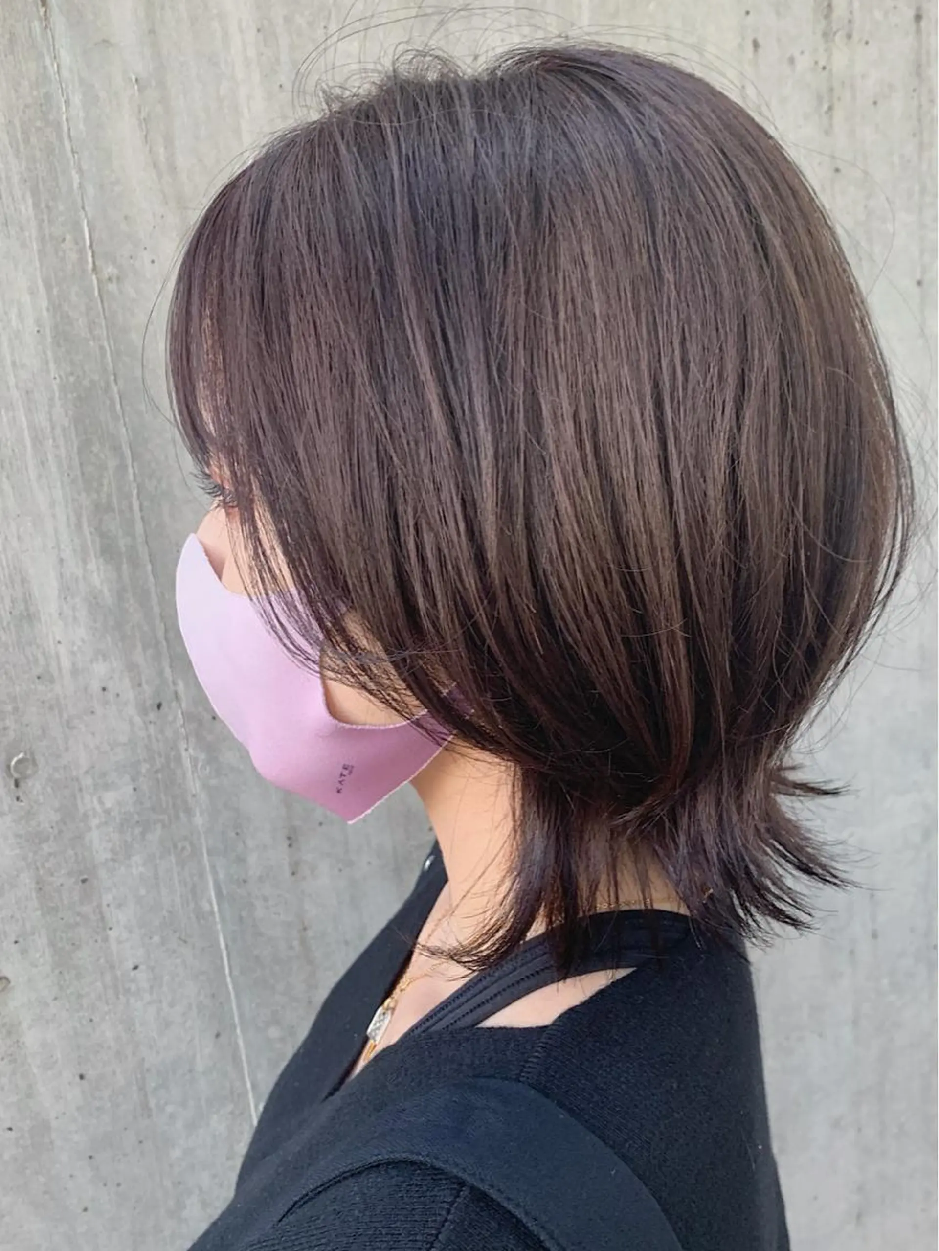 ミディアム カラー カット ヘアカラー トリートメント ハットリ /北習志野のヘアスタイル