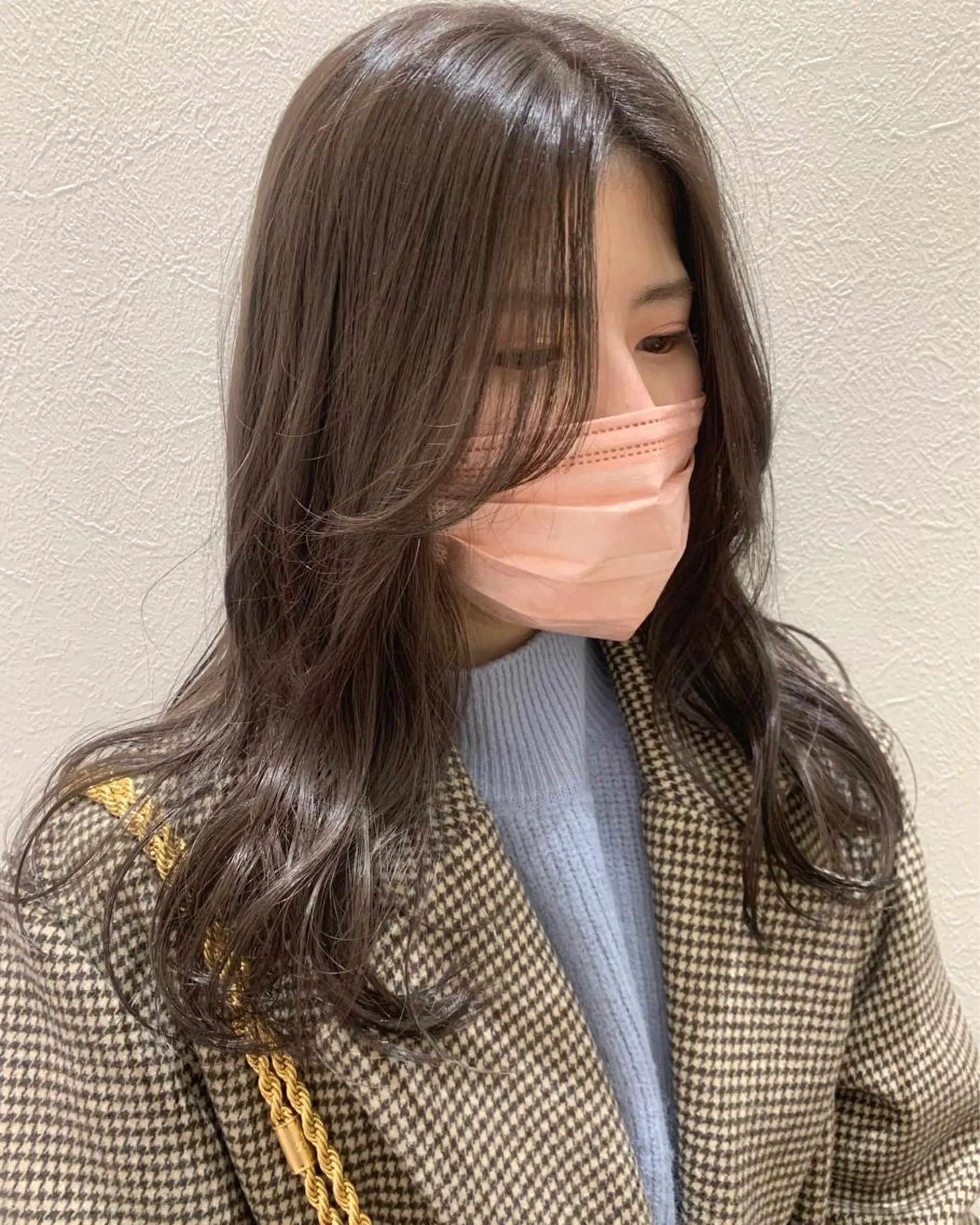 ロング カラー ブリーチ グレージュ ブリーチなしカラー カット ヘアカラー トリートメント hub hair レイヤー/透明感のヘアスタイル