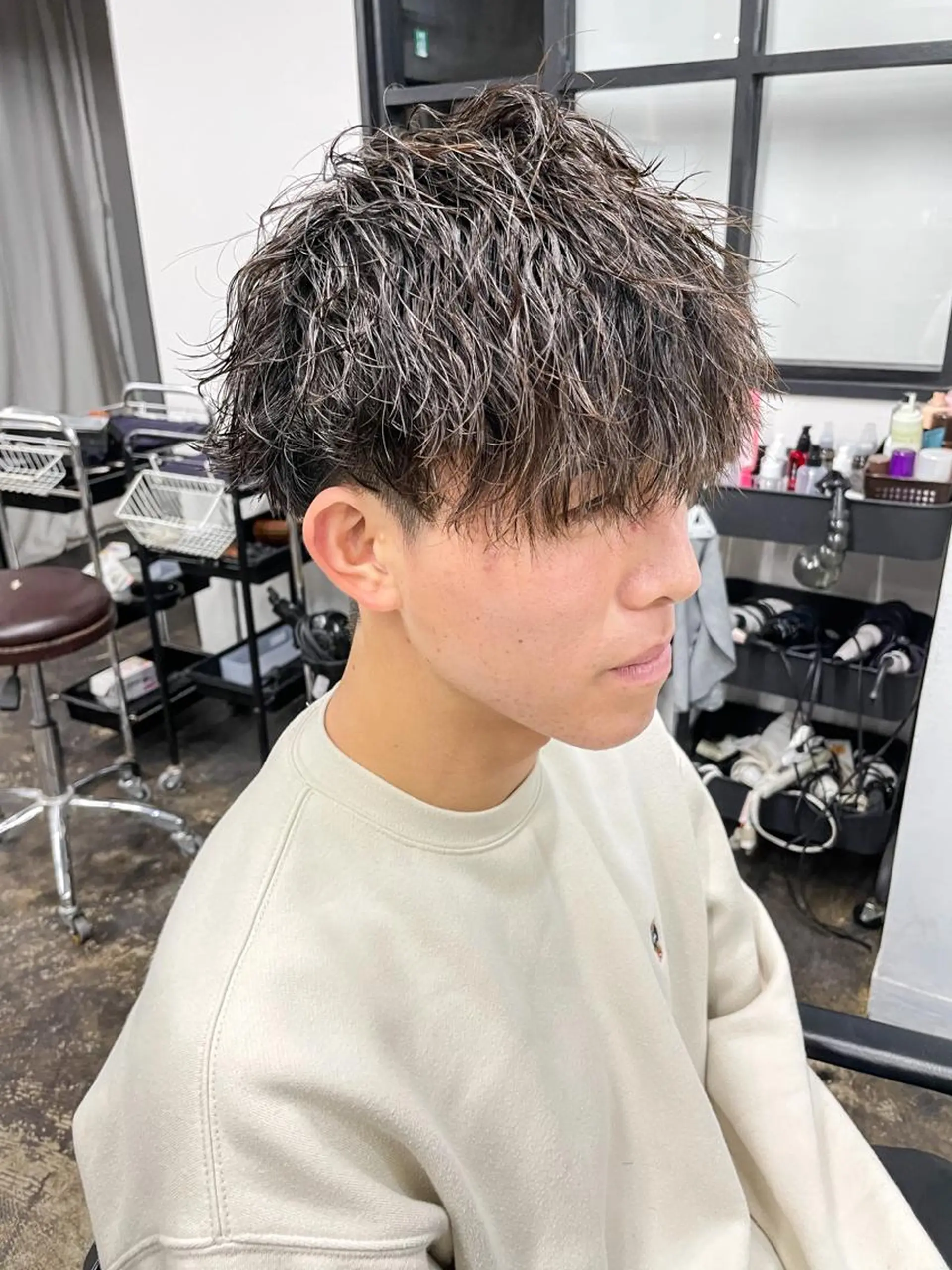 ショート パーマ メンズ カット パーマ warme所属・メンズパーマ メンズ特化ryoのヘアスタイル