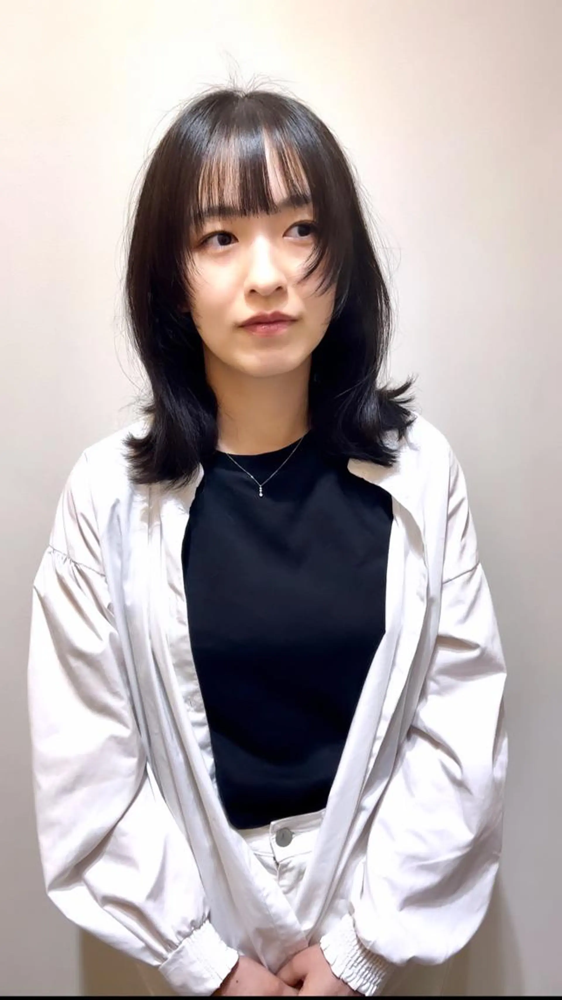 ミディアム カラー ボブ ウルフカット しおり/パーマ/ newi町田のヘアスタイル