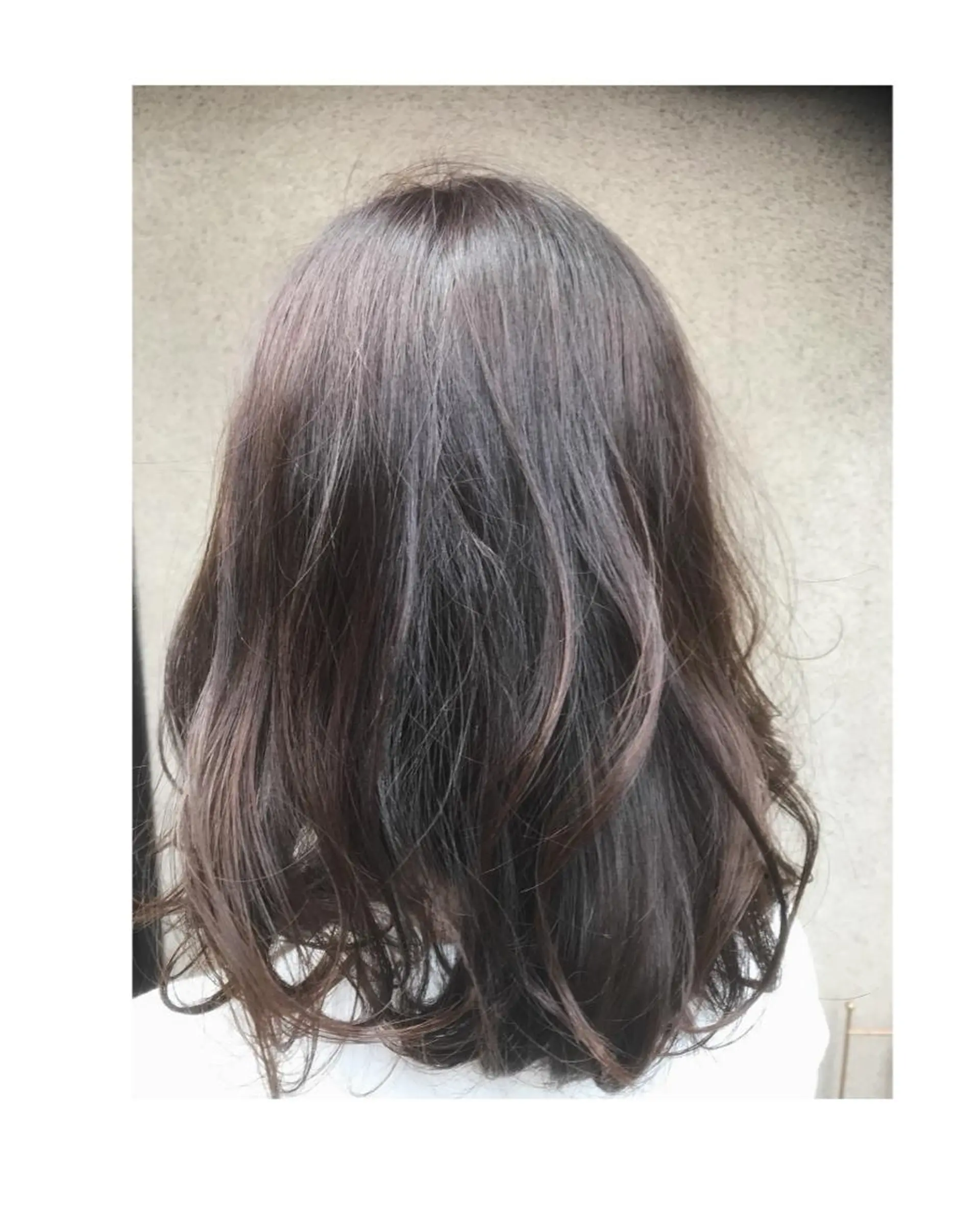 ミディアム カラー グレージュ パープルカラー パープルグレージュ vato マンツーマンサロンのヘアスタイル