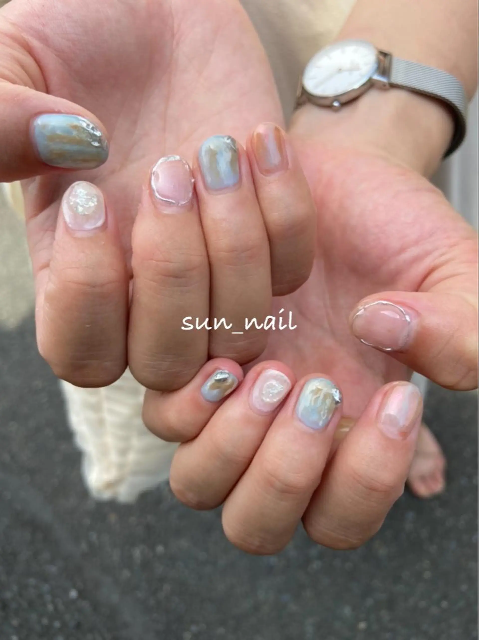 ネイル アートネイル ミラーネイル ニュアンスネイル . unffのネイルデザイン