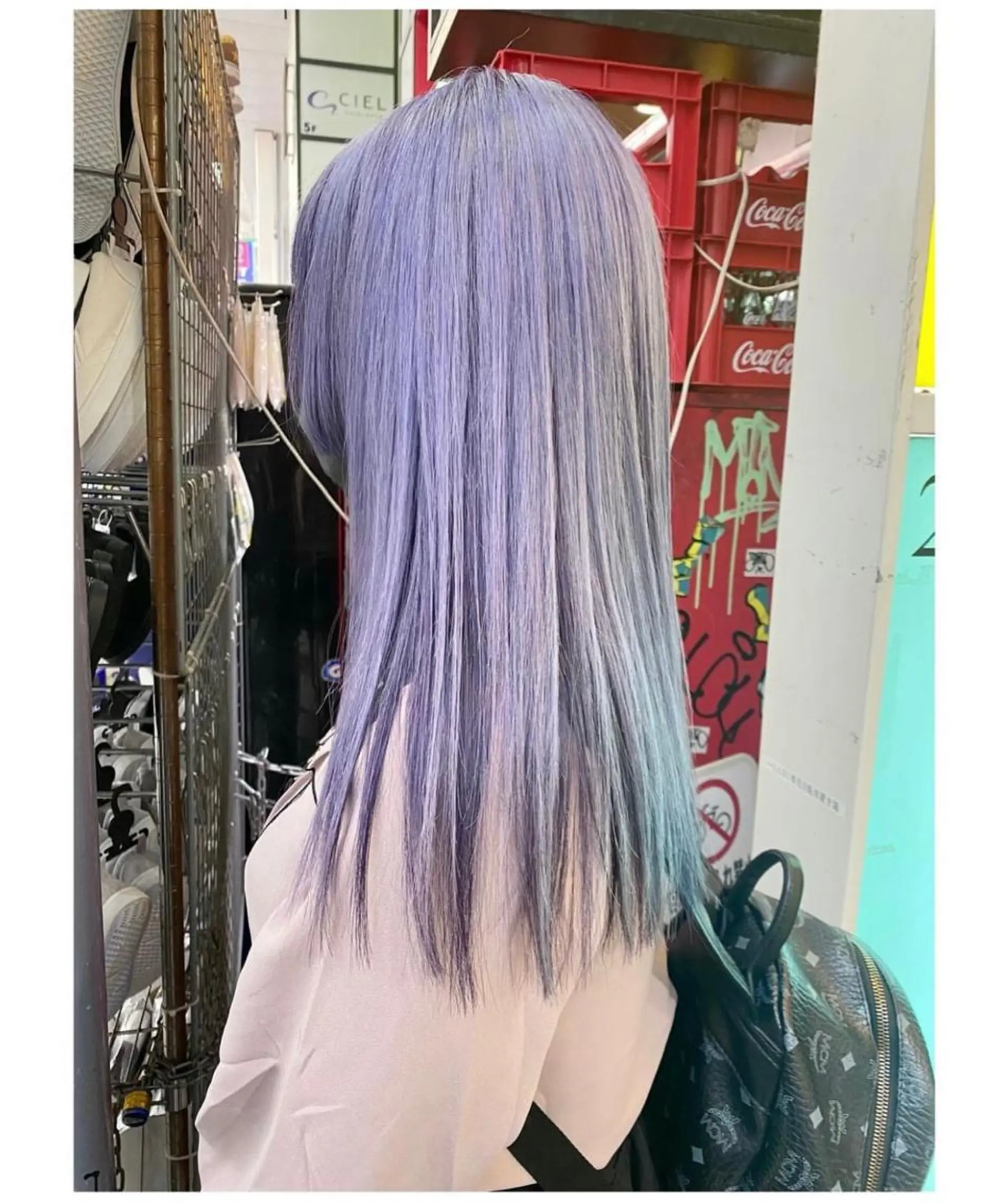 セミロング カラー ブルーカラー パープルカラー シルバー ヘアカラー GARU-ガル-所属・TSUNO🦖 派手髪/オタク美容師のヘアスタイル