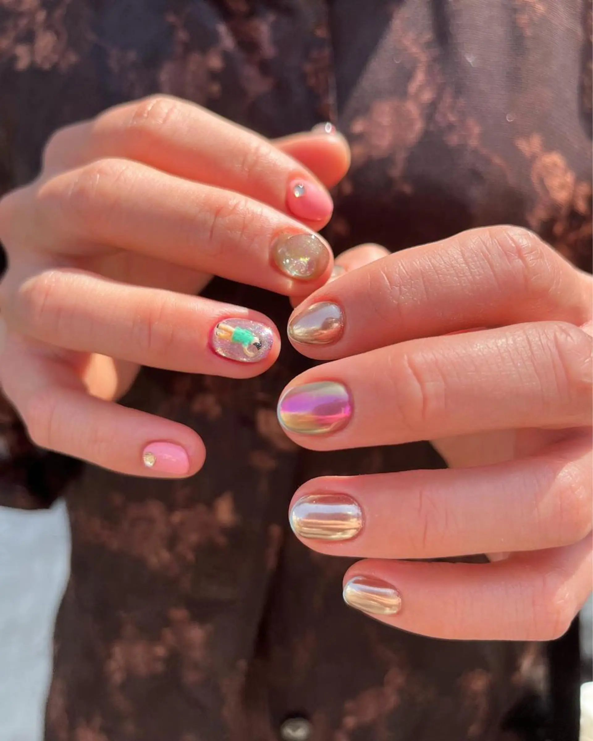 ネイル フレンチネイル ミラーネイル 🌼大西洋子 laughl🌼のネイルデザイン